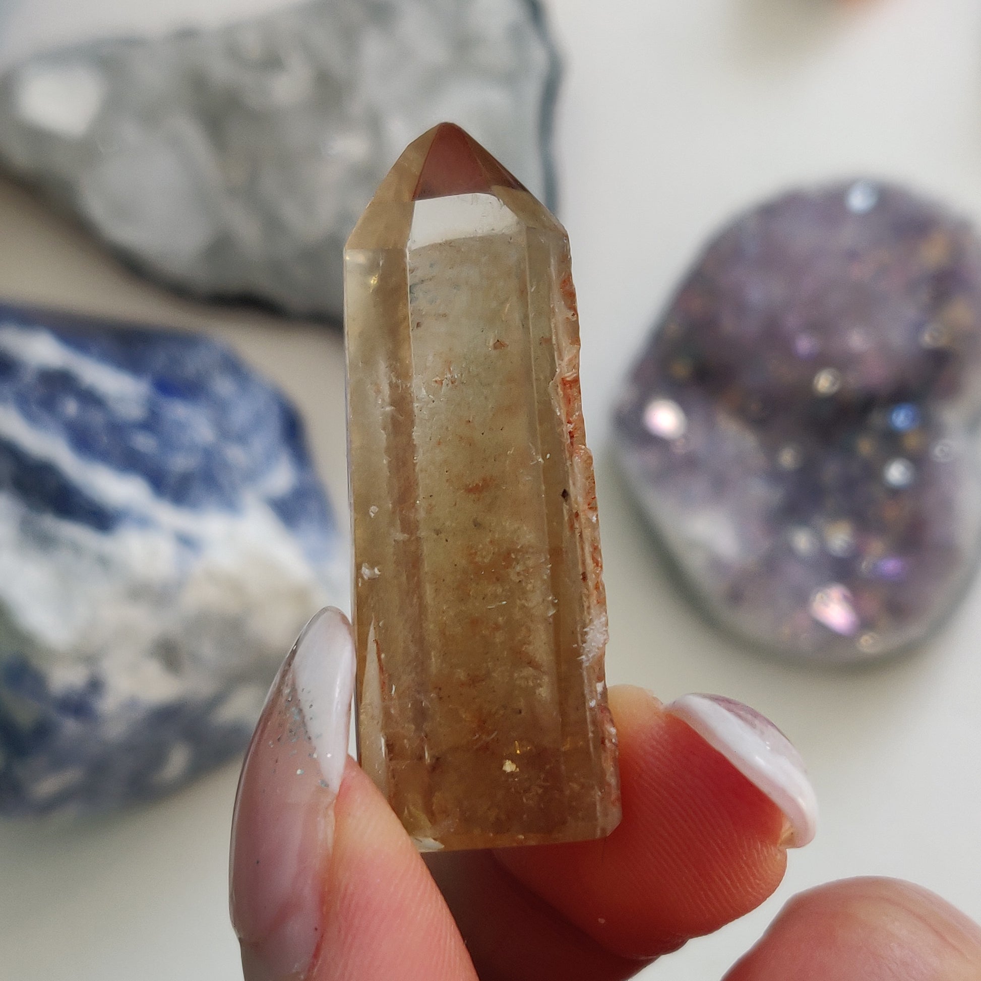 Garden Quartz Point, Lodolite Point (#24G) - Simply Affinity