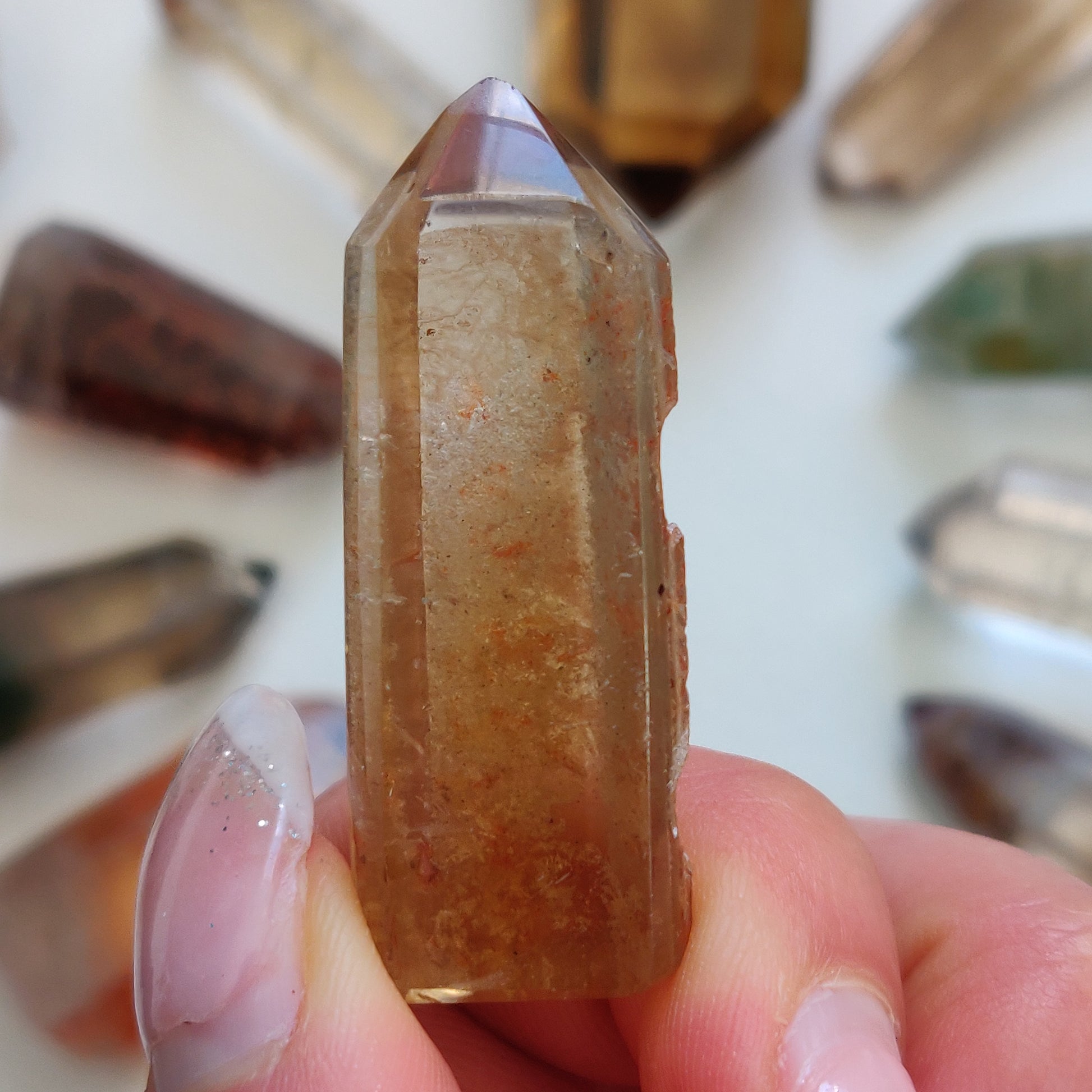 Garden Quartz Point, Lodolite Point (#24G) - Simply Affinity