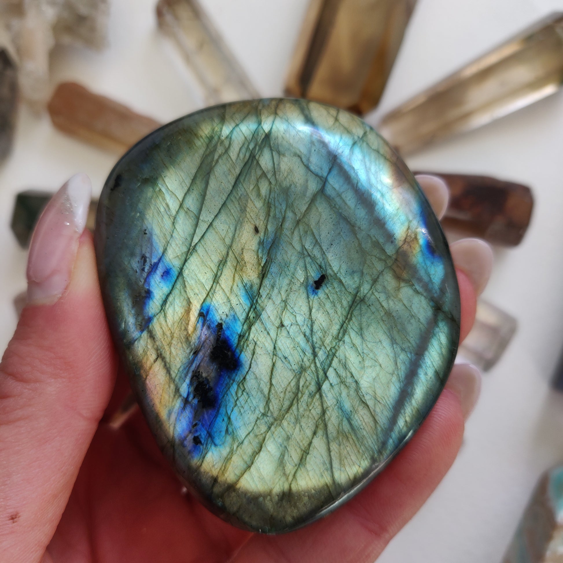 Labradorite Palm Stone (#46) - Simply Affinity