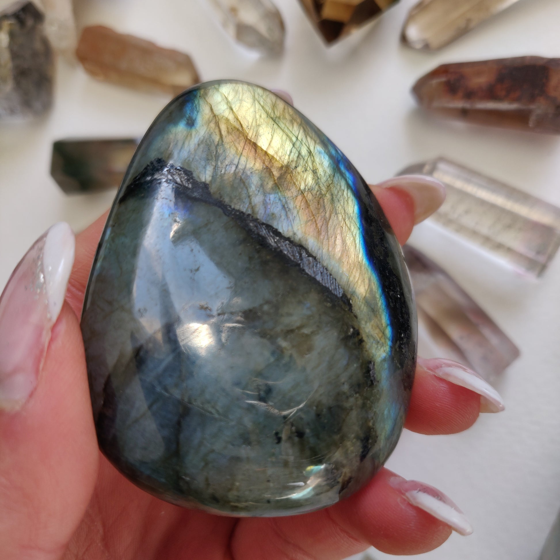 Labradorite Palm Stone (#46) - Simply Affinity