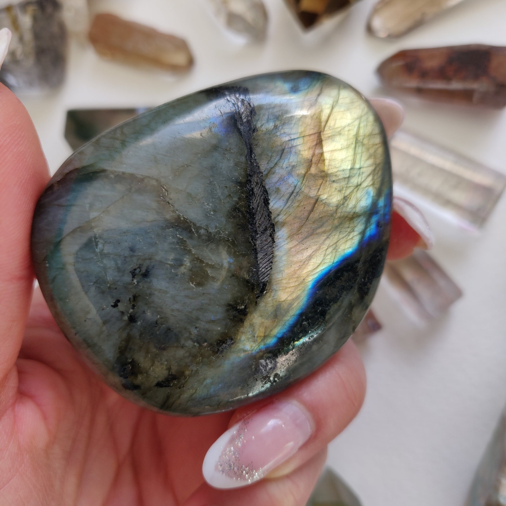 Labradorite Palm Stone (#46) - Simply Affinity