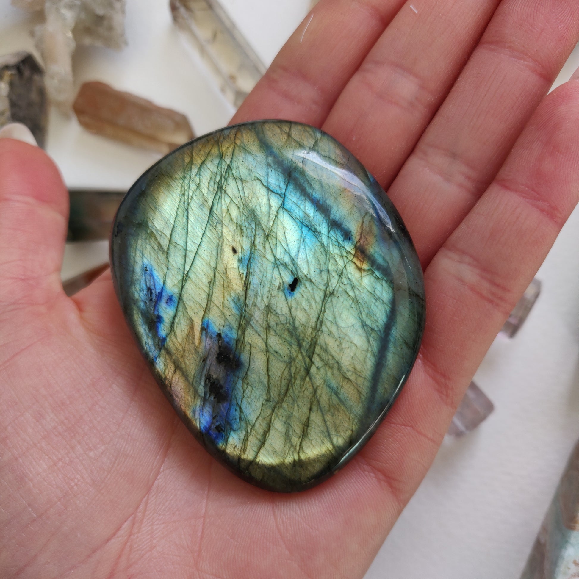 Labradorite Palm Stone (#46) - Simply Affinity