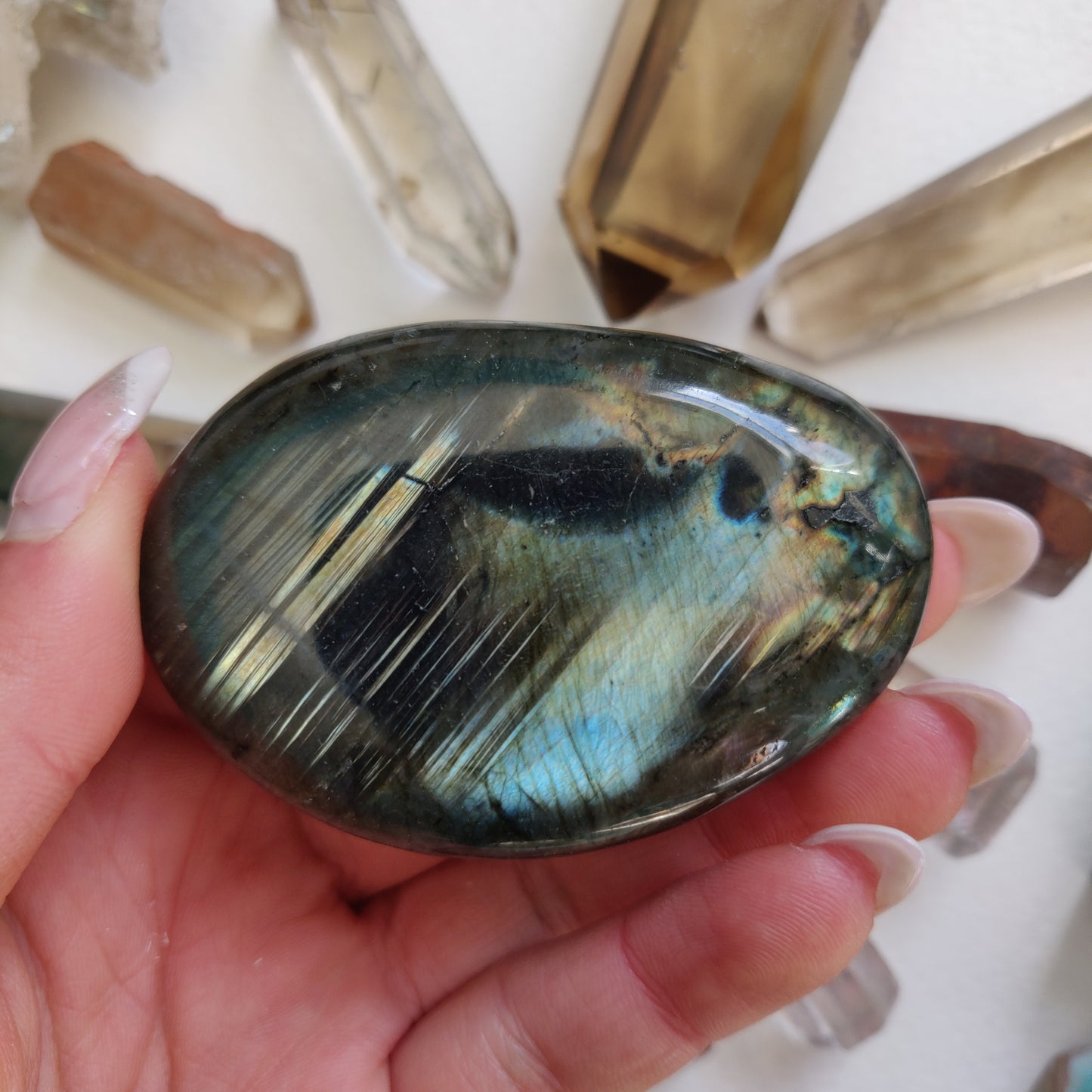 Labradorite Palm Stone (#63) - Simply Affinity