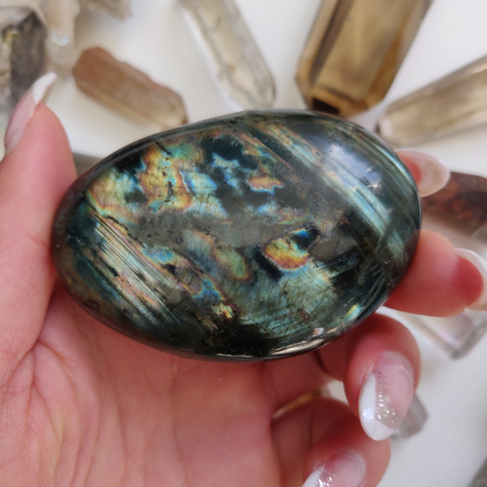 Labradorite Palm Stone (#63) - Simply Affinity