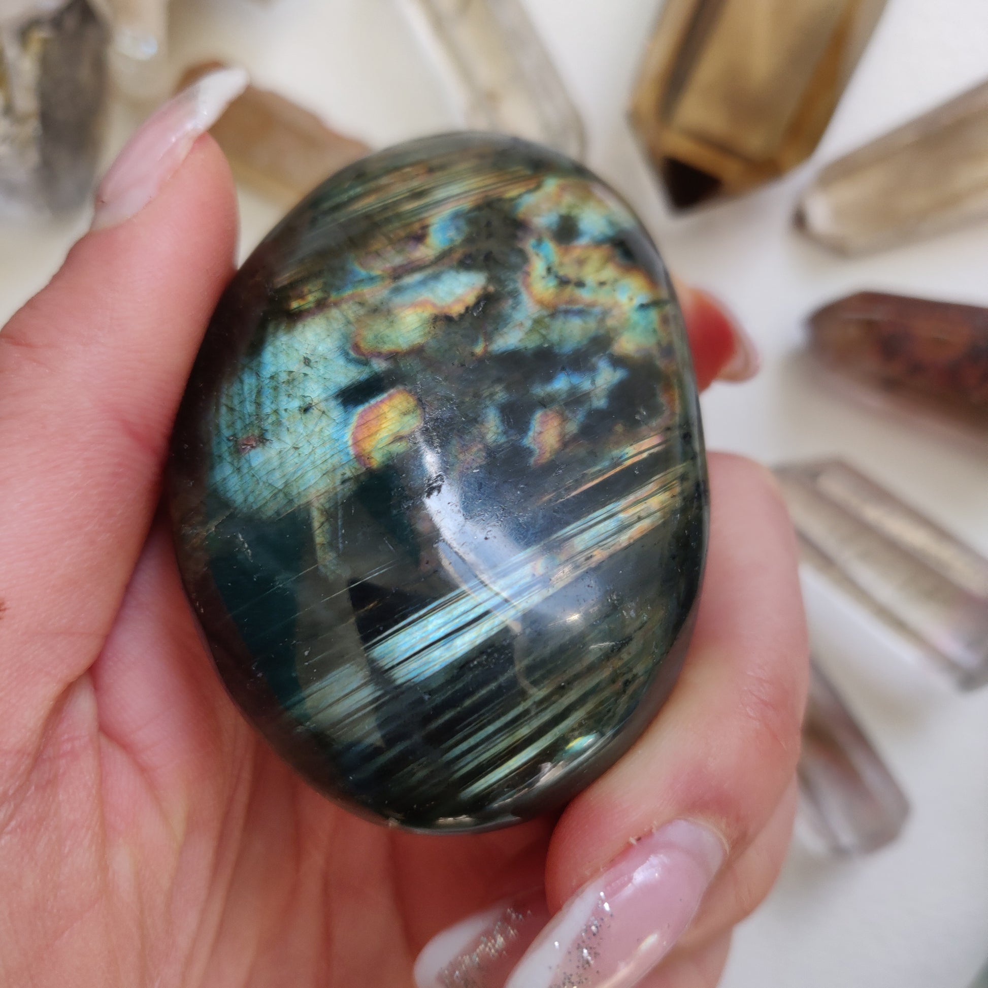 Labradorite Palm Stone (#63) - Simply Affinity