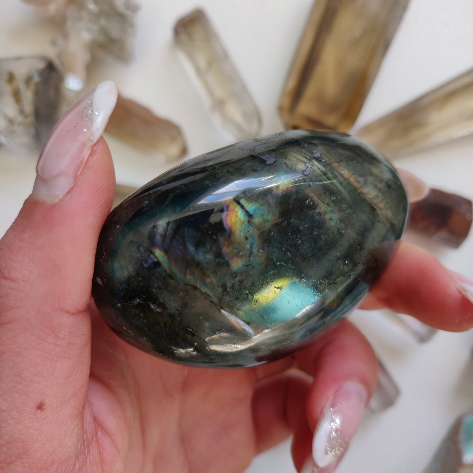 Labradorite Palm Stone (#63) - Simply Affinity