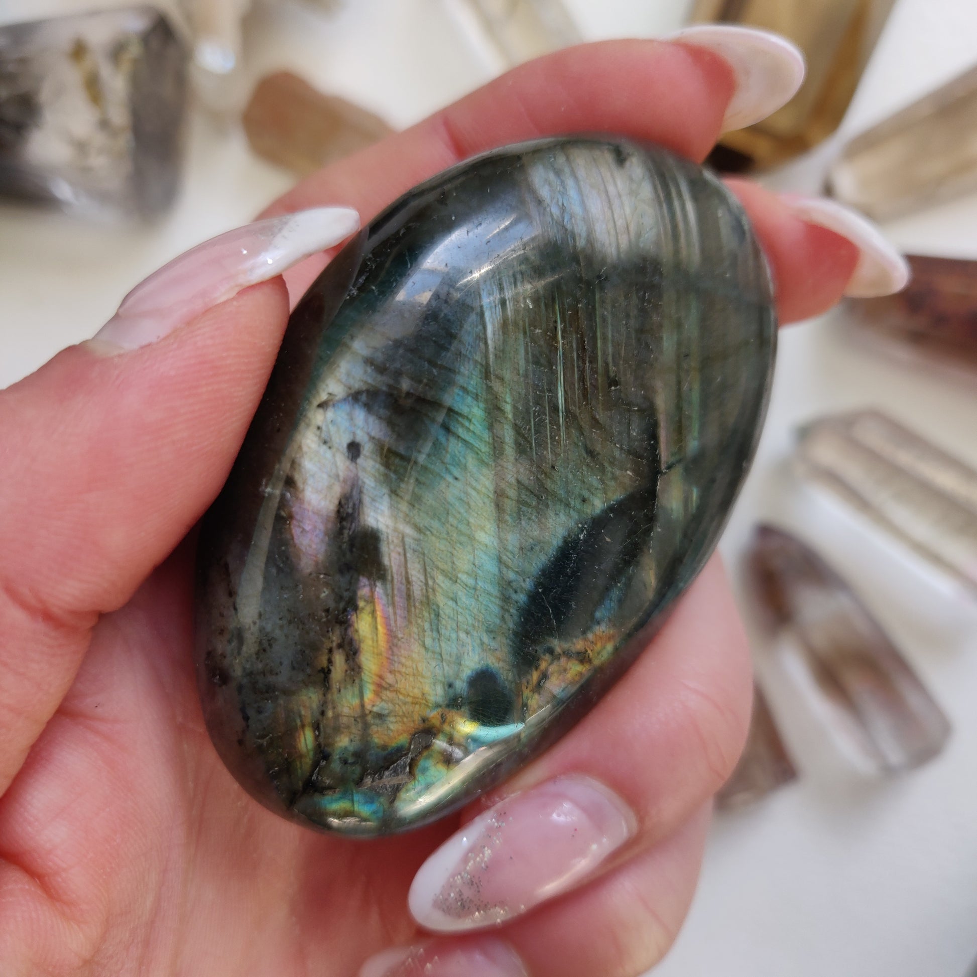 Labradorite Palm Stone (#63) - Simply Affinity
