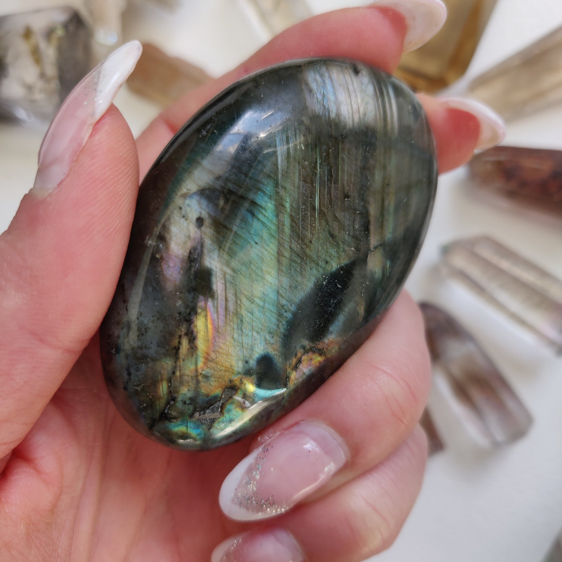 Labradorite Palm Stone (#63) - Simply Affinity