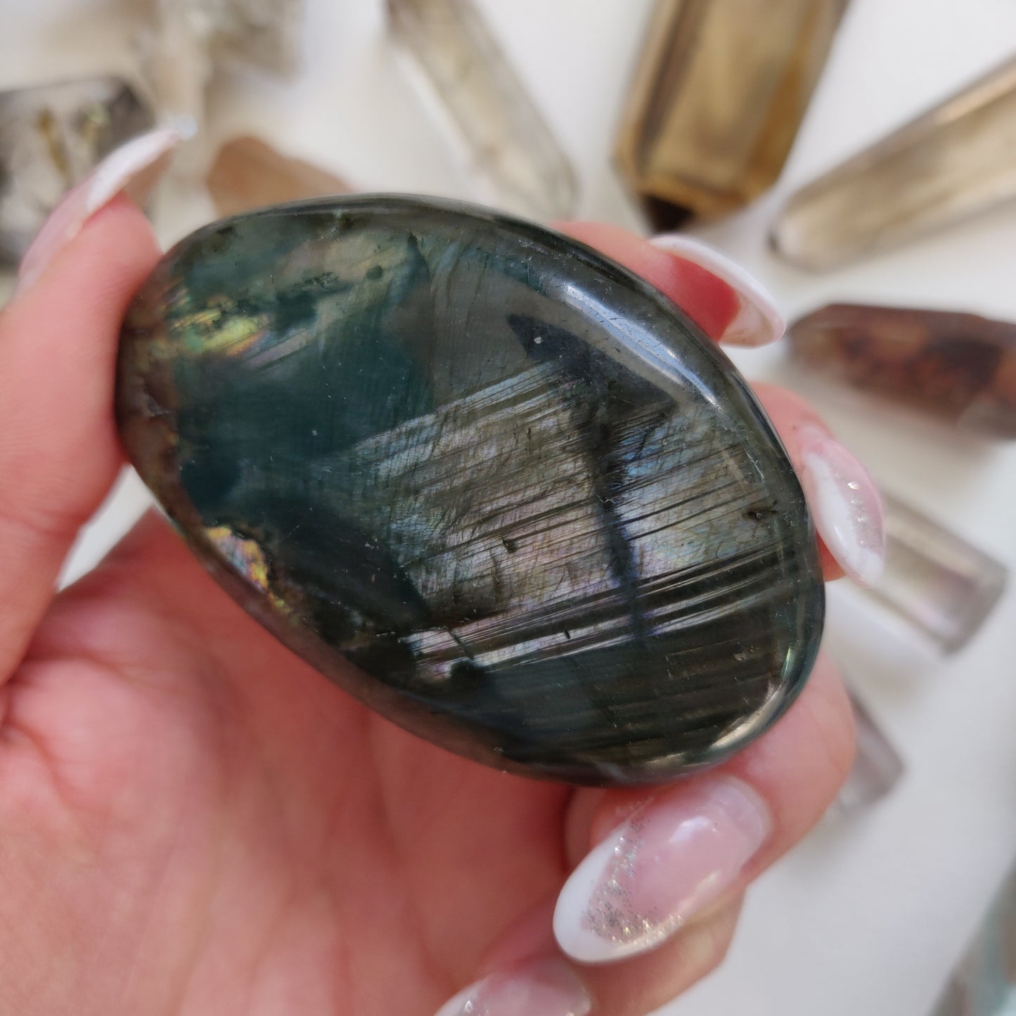 Labradorite Palm Stone (#63) - Simply Affinity