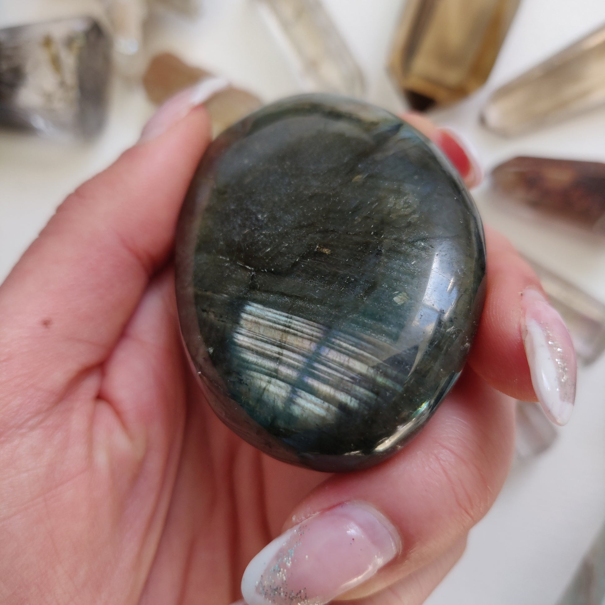 Labradorite Palm Stone (#63) - Simply Affinity