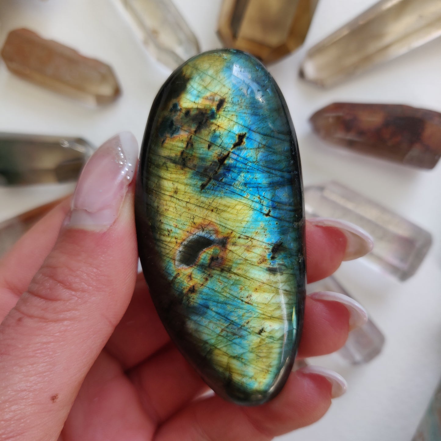 Labradorite Palm Stone (#68) - Simply Affinity