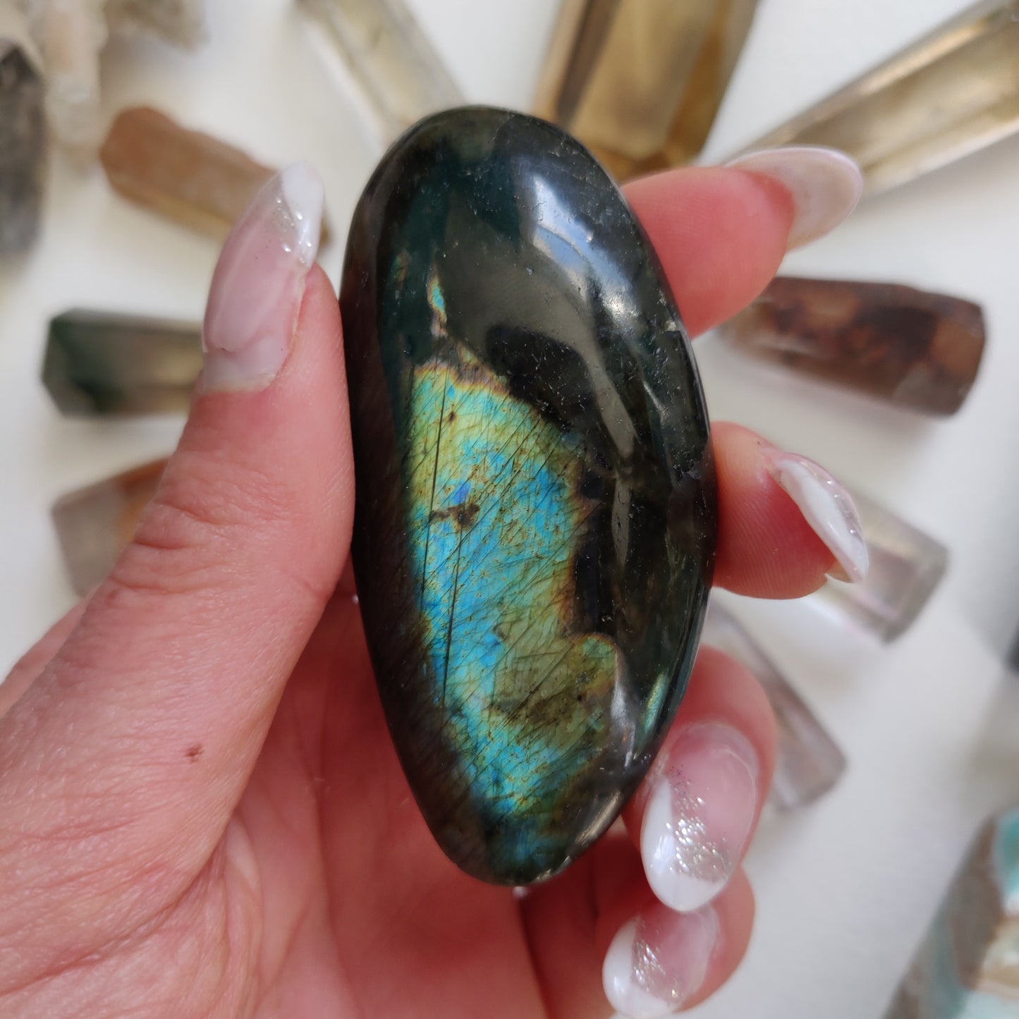 Labradorite Palm Stone (#68) - Simply Affinity