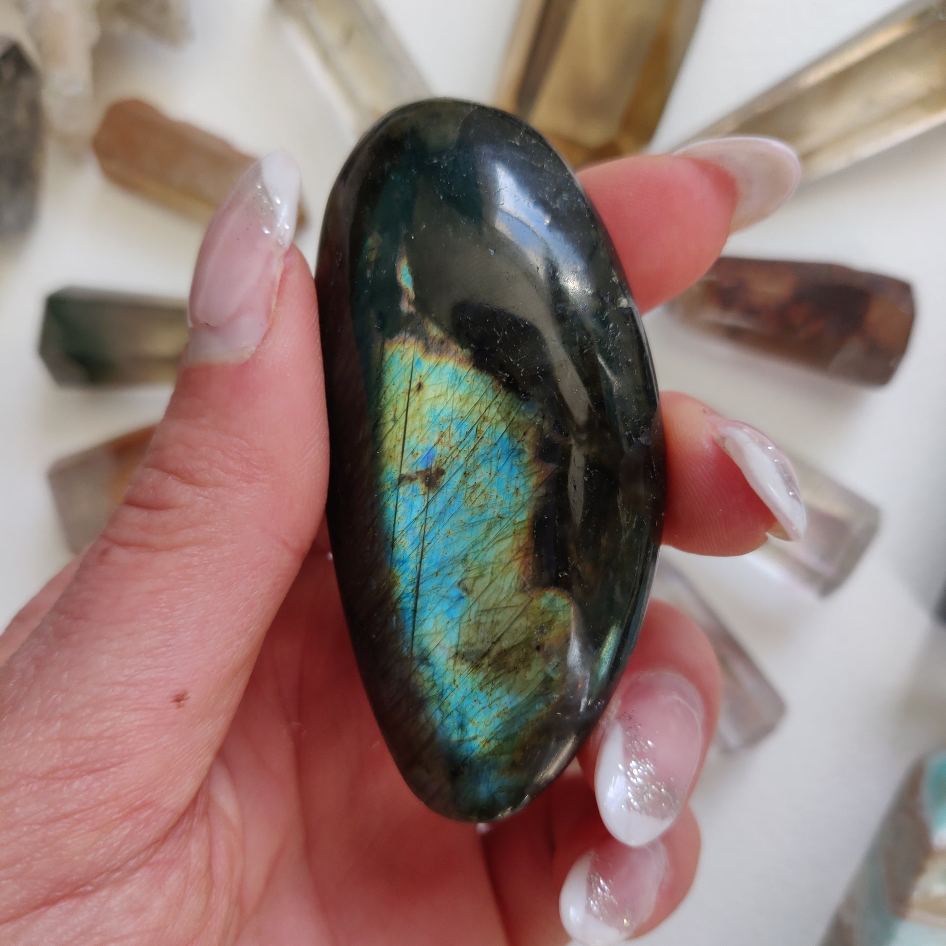 Labradorite Palm Stone (#68) - Simply Affinity