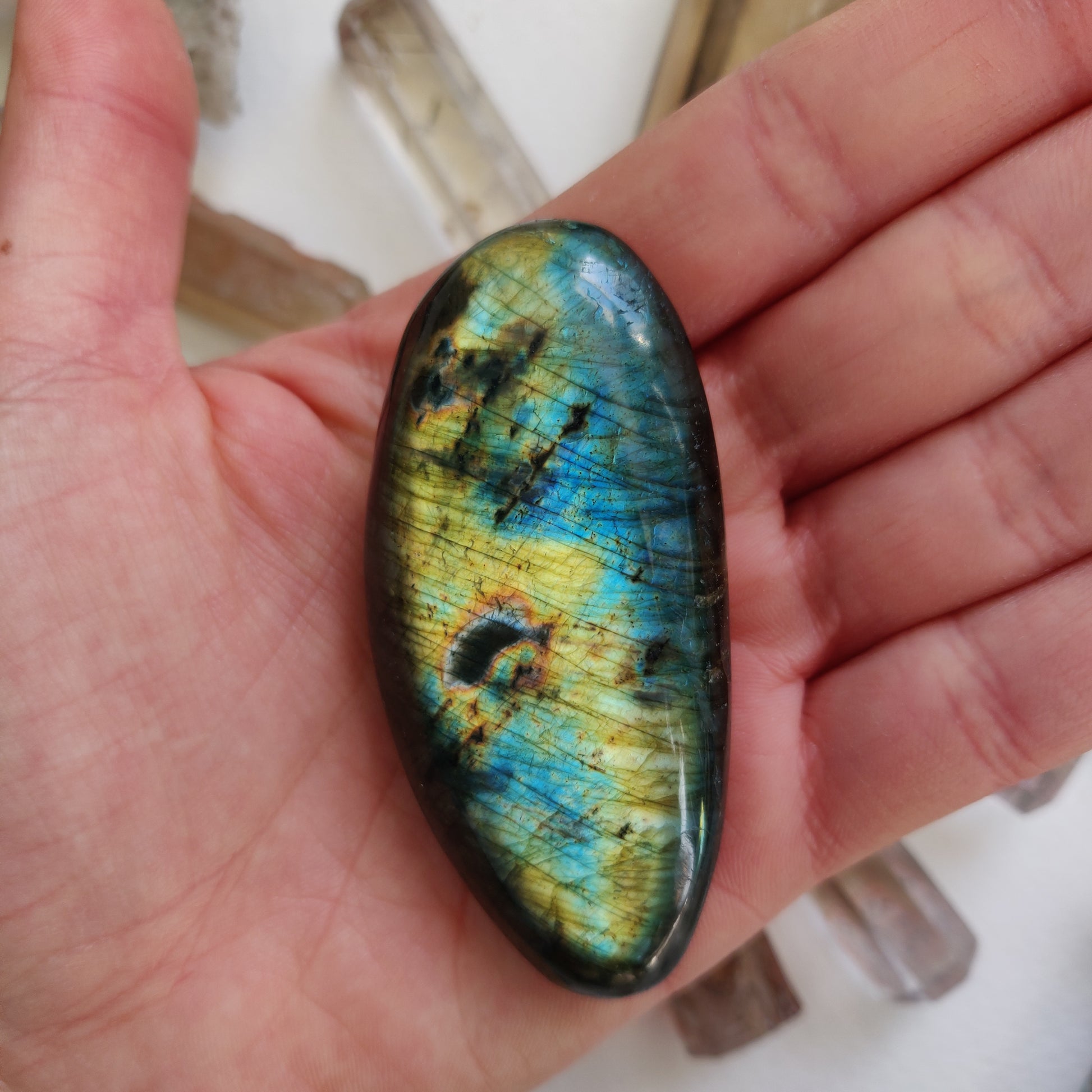 Labradorite Palm Stone (#68) - Simply Affinity