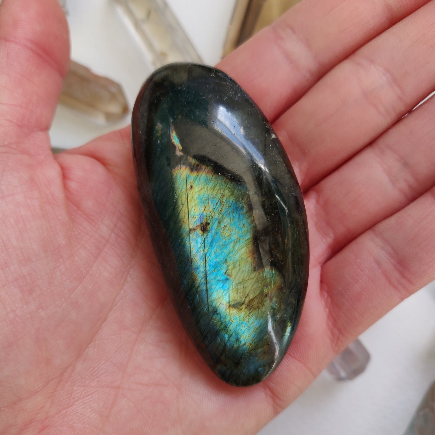 Labradorite Palm Stone (#68) - Simply Affinity