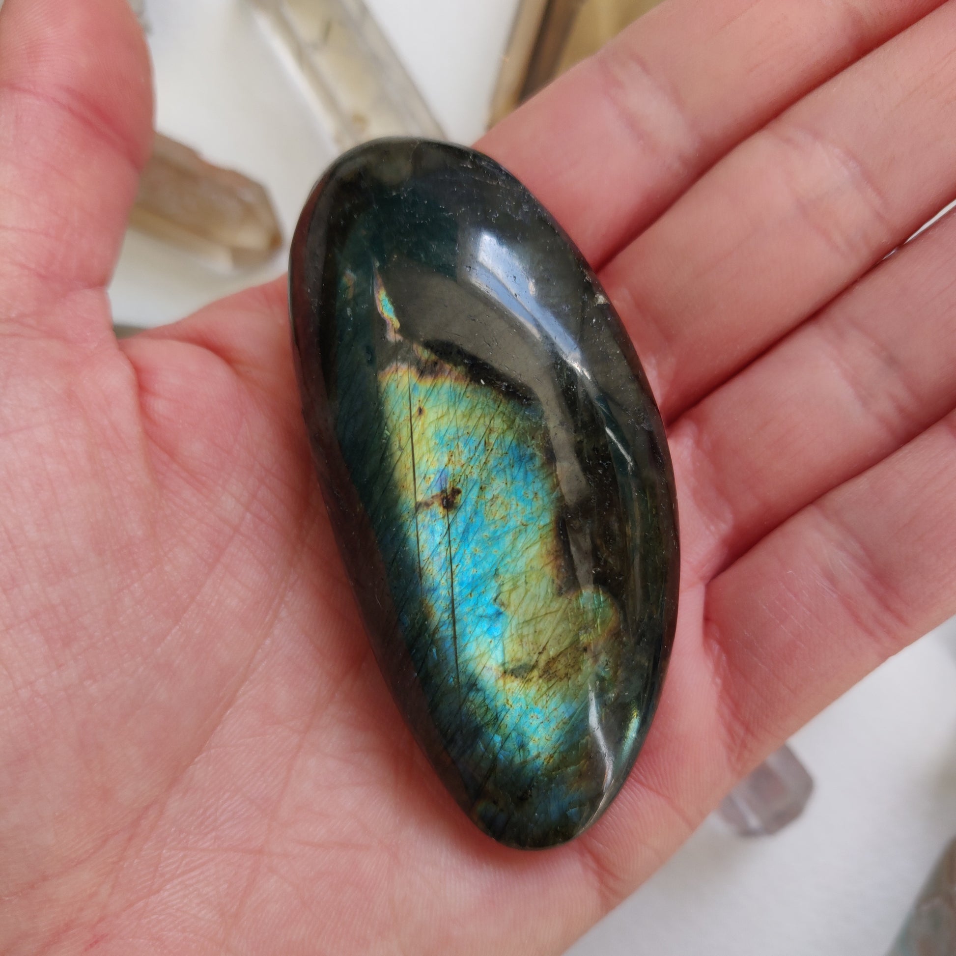 Labradorite Palm Stone (#68) - Simply Affinity