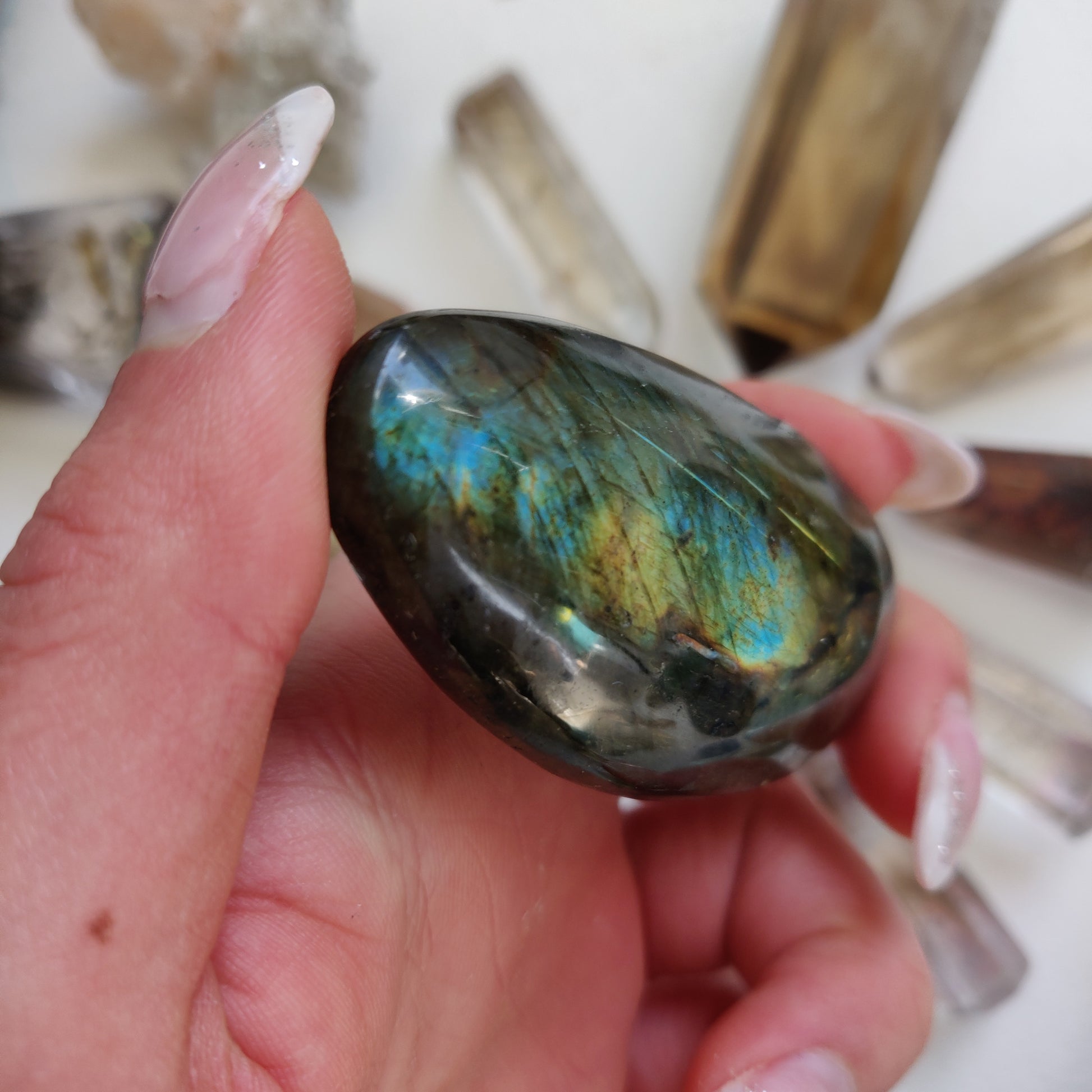 Labradorite Palm Stone (#68) - Simply Affinity