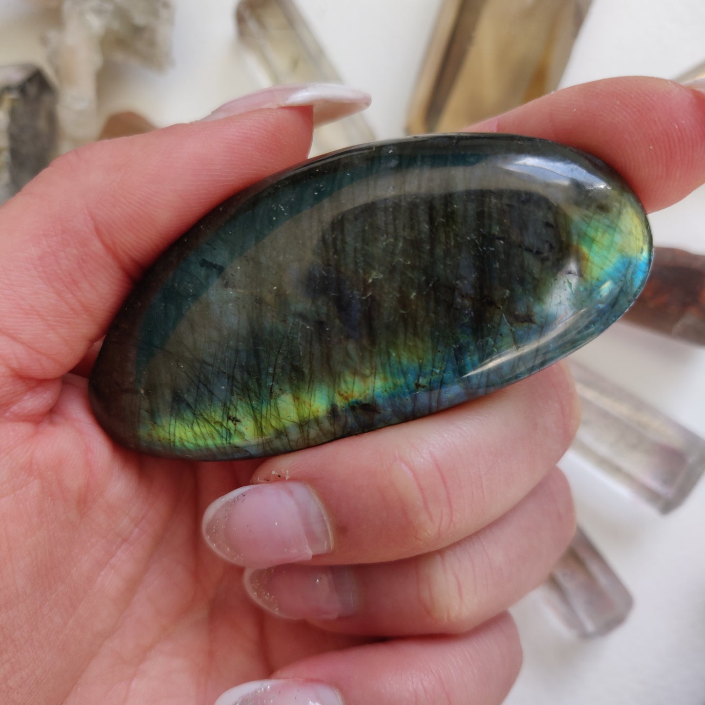 Labradorite Palm Stone (#68) - Simply Affinity