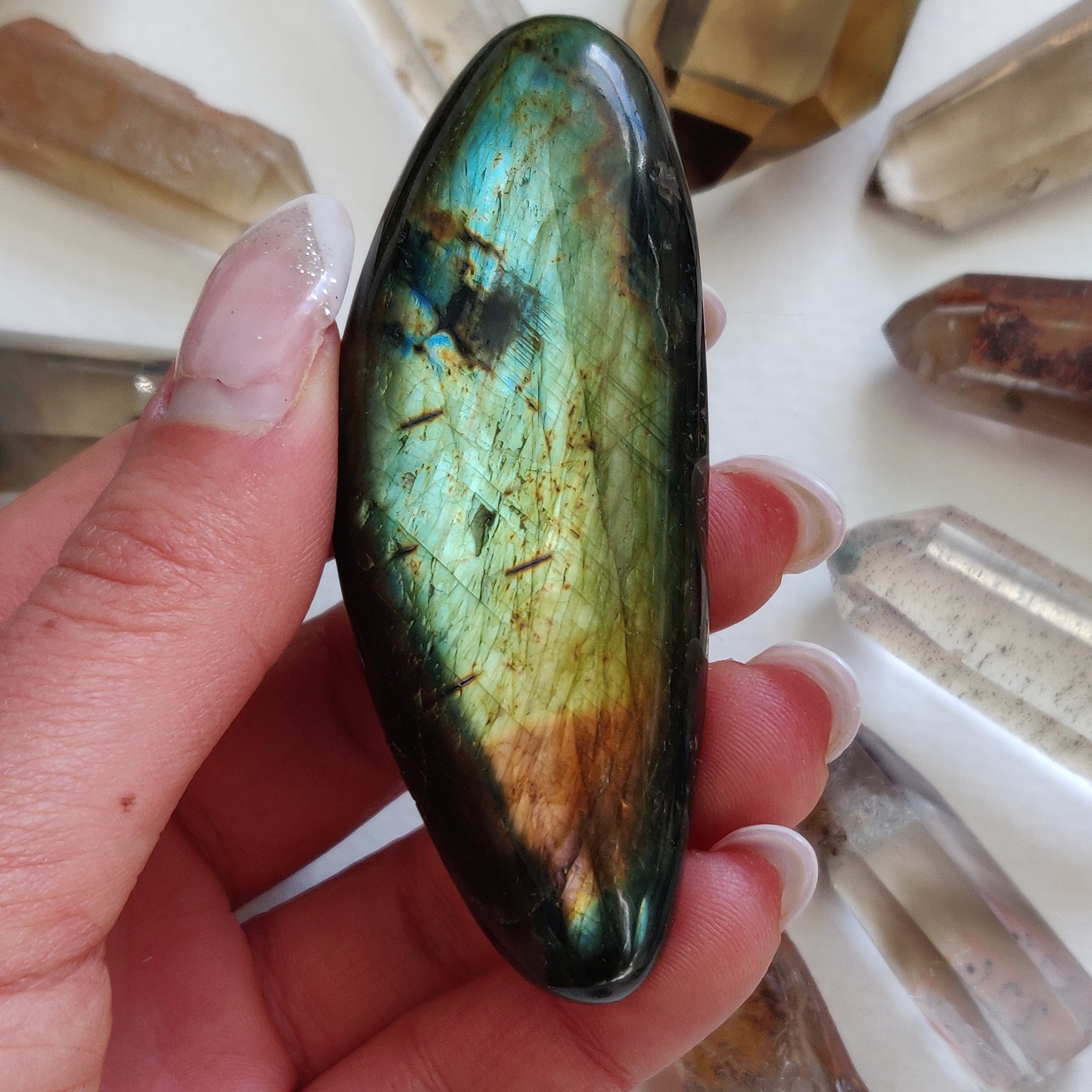 Labradorite Palm Stone (#134) - Simply Affinity