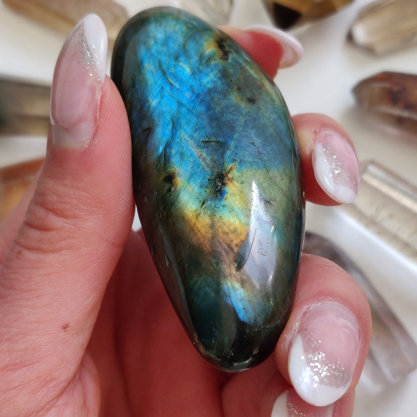 Labradorite Palm Stone (#134) - Simply Affinity