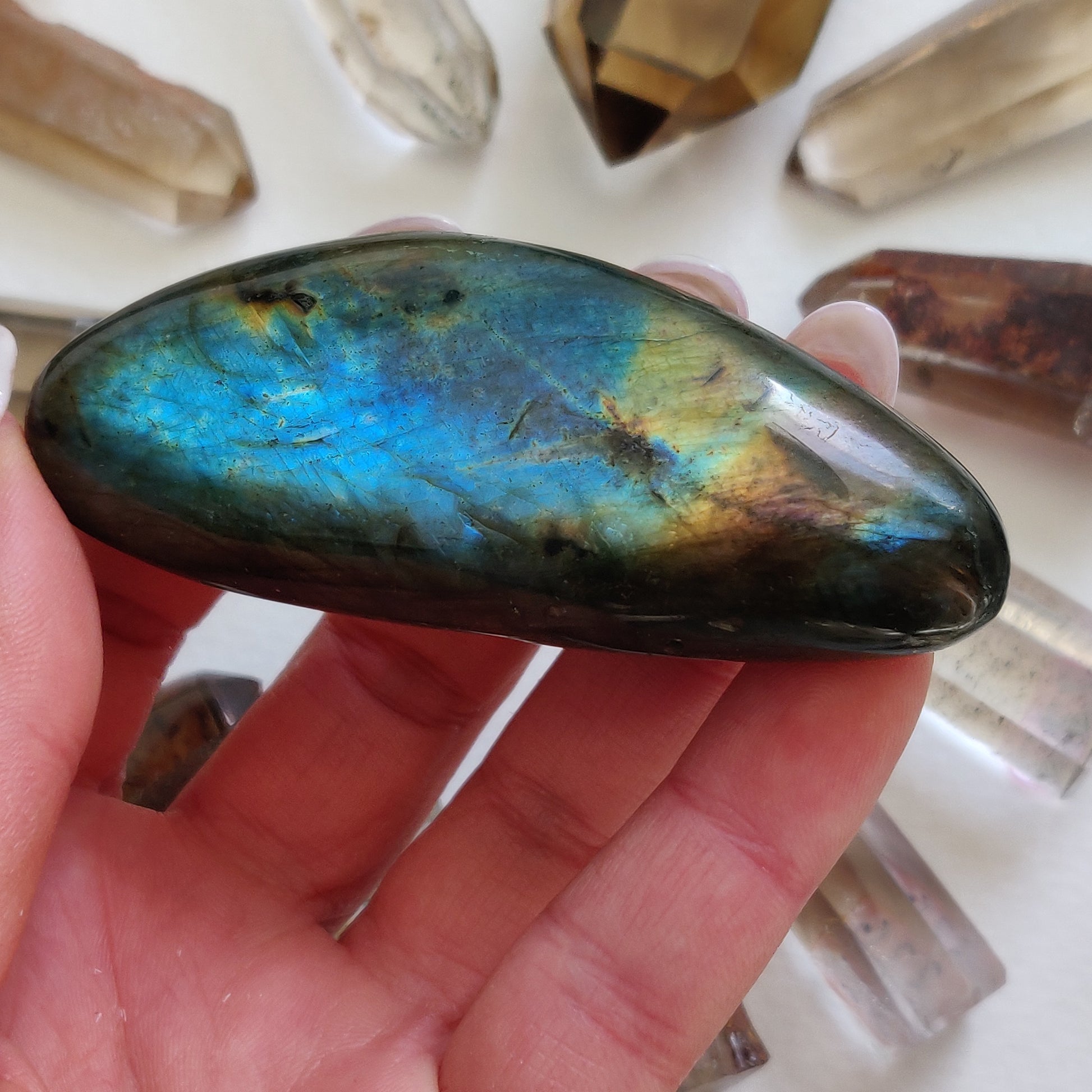 Labradorite Palm Stone (#134) - Simply Affinity