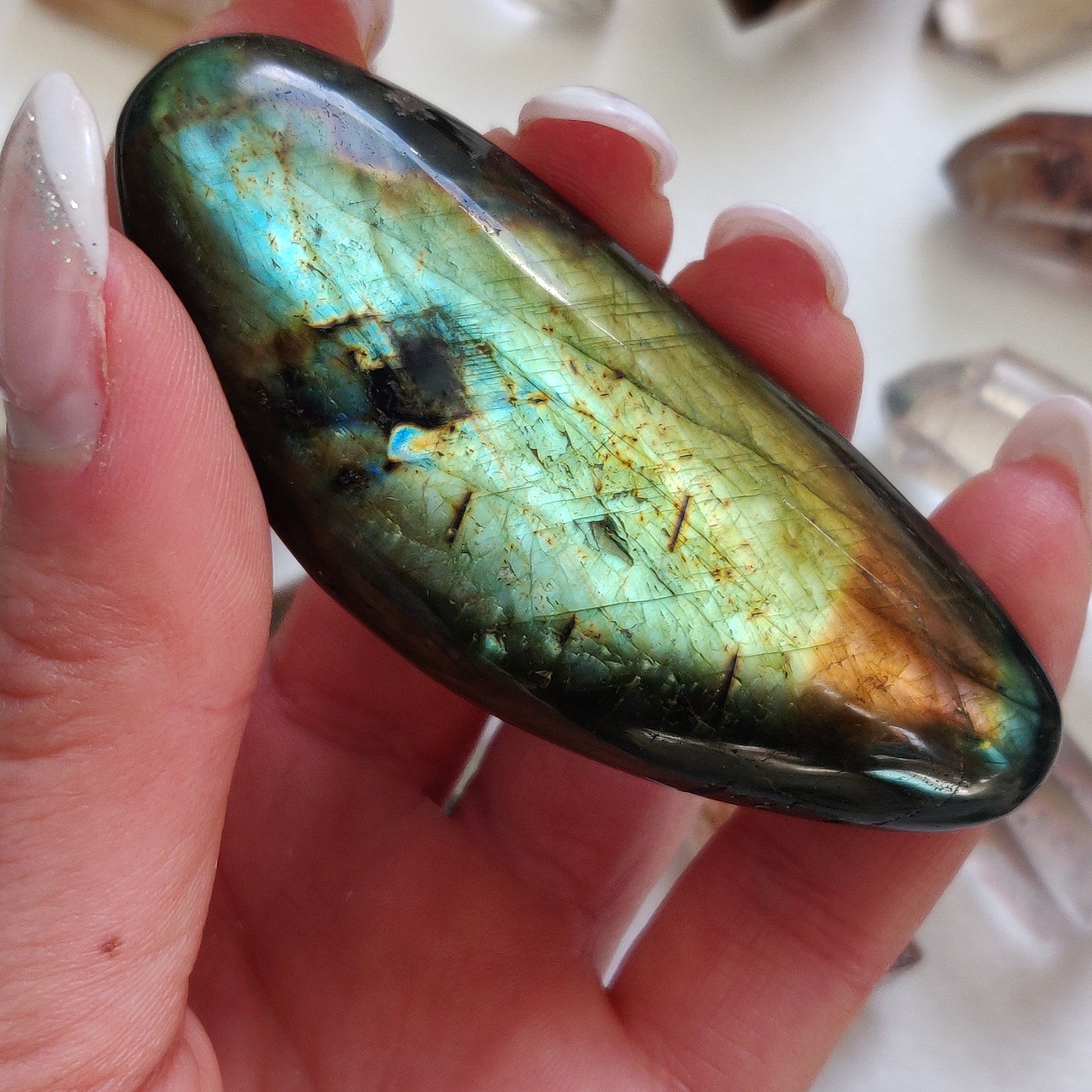 Labradorite Palm Stone (#134) - Simply Affinity