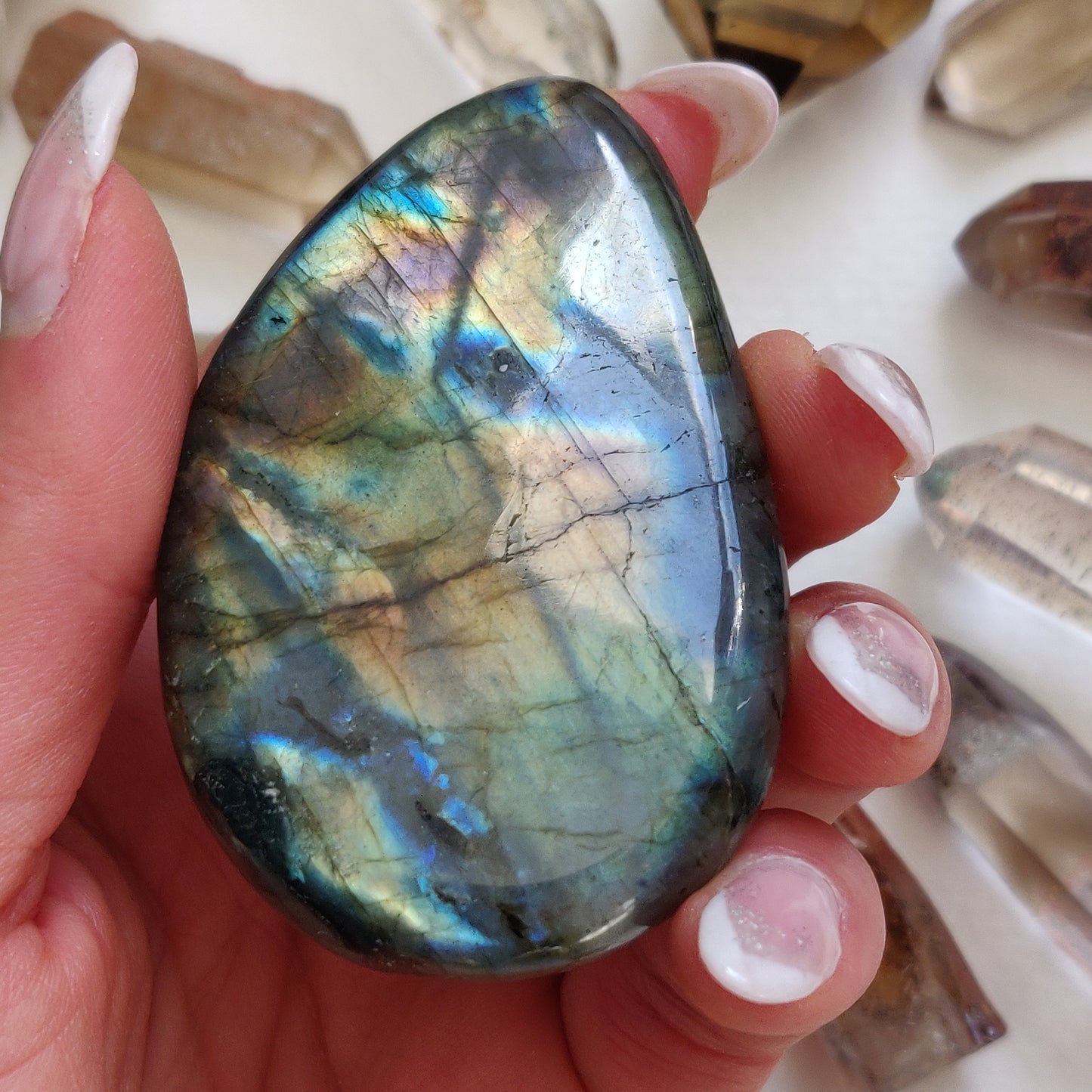 Labradorite Palm Stone (#162) - Simply Affinity