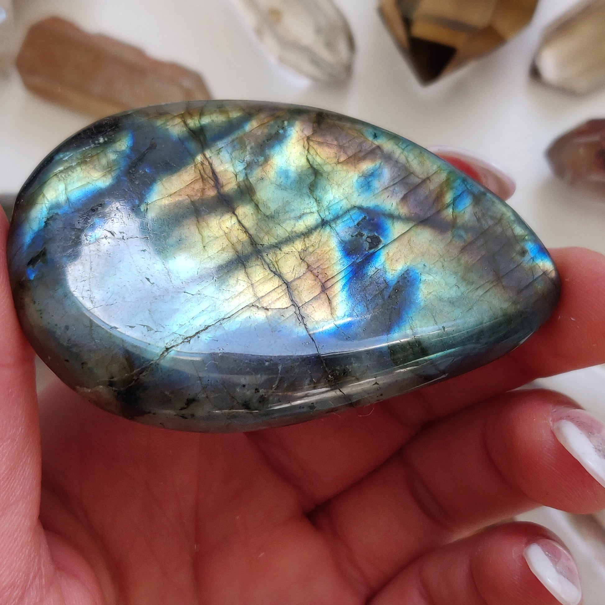 Labradorite Palm Stone (#162) - Simply Affinity