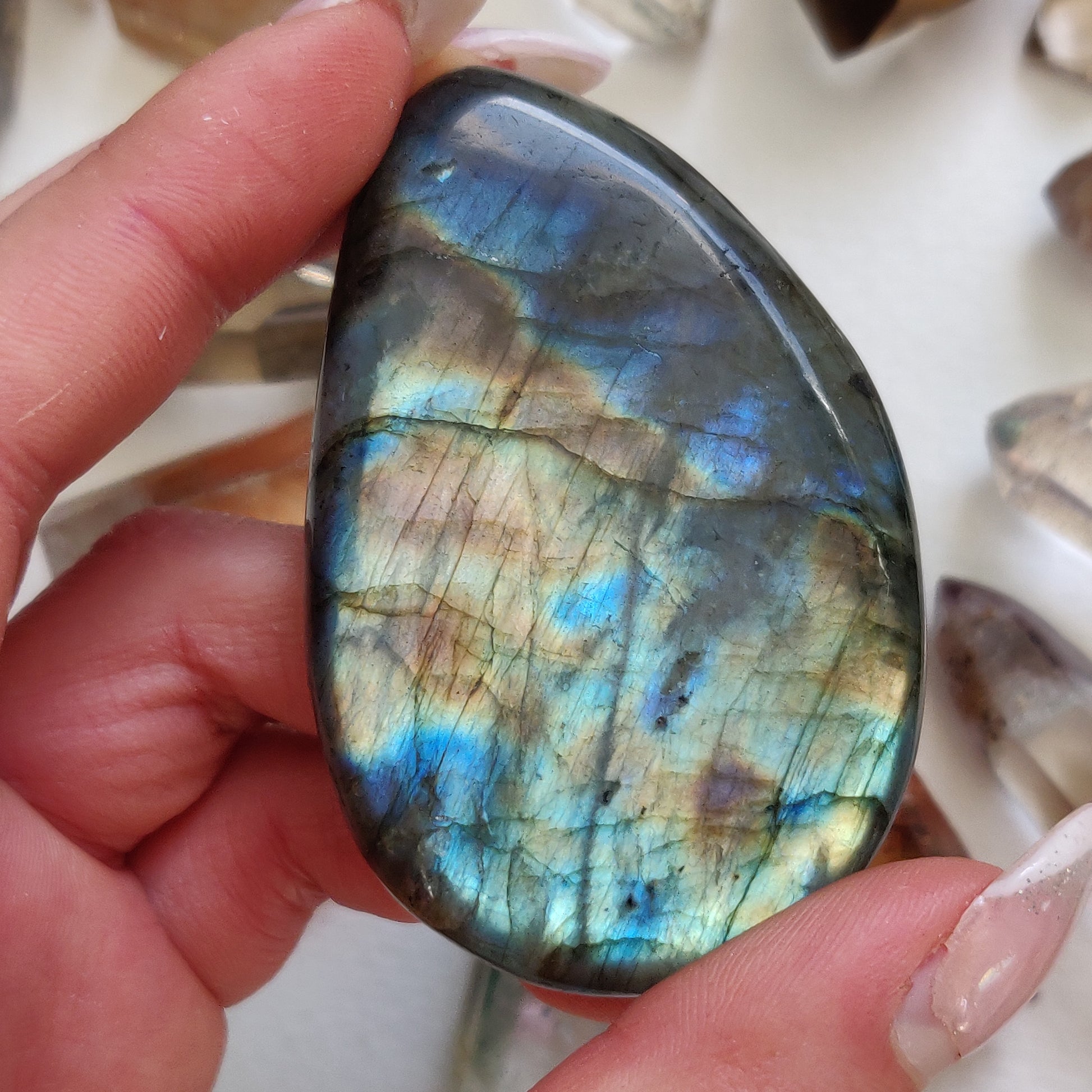 Labradorite Palm Stone (#162) - Simply Affinity