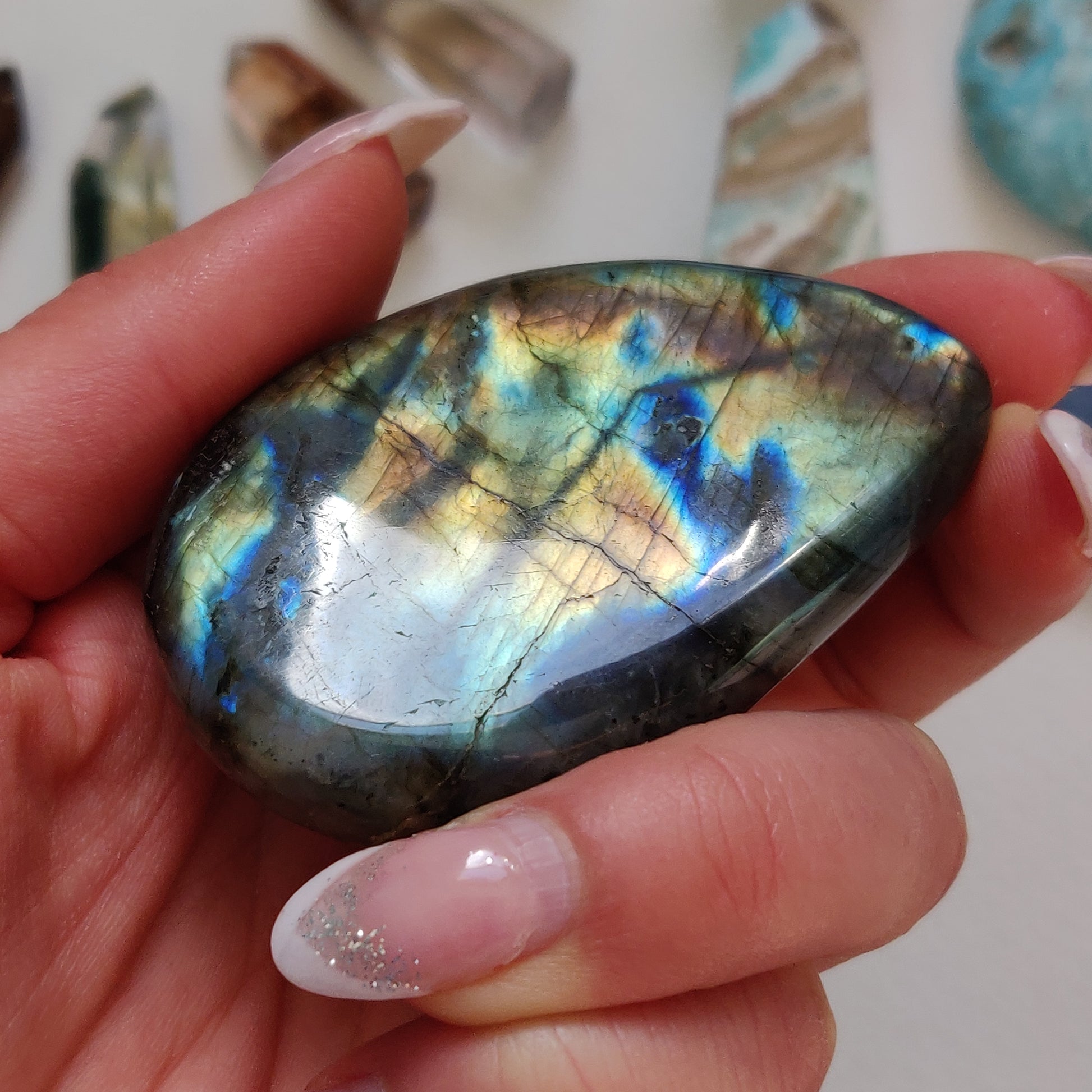 Labradorite Palm Stone (#162) - Simply Affinity