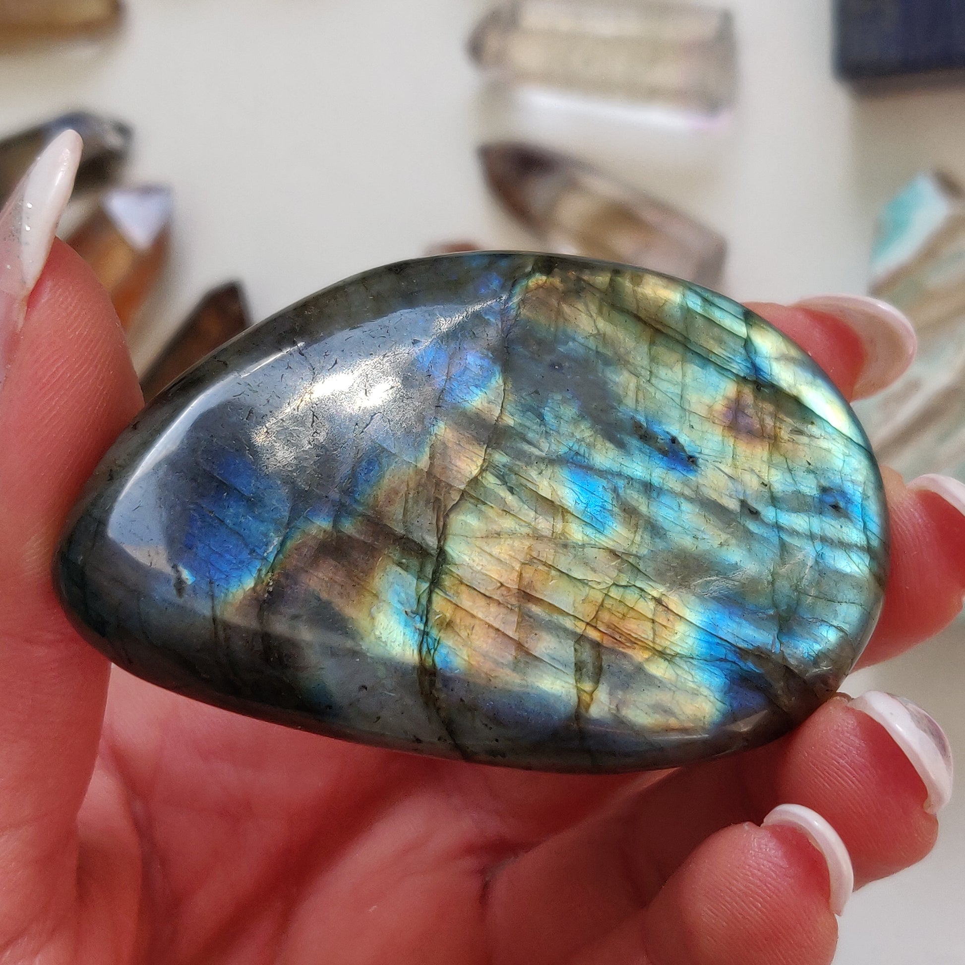 Labradorite Palm Stone (#162) - Simply Affinity