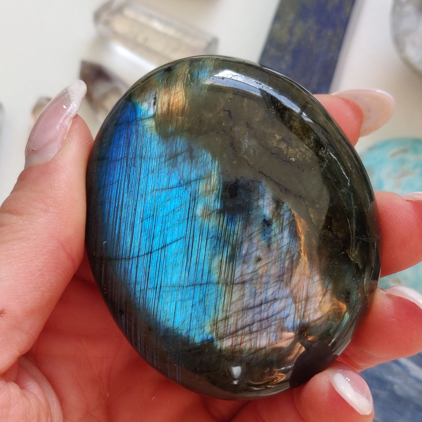Labradorite Palm Stone (#167) - Simply Affinity