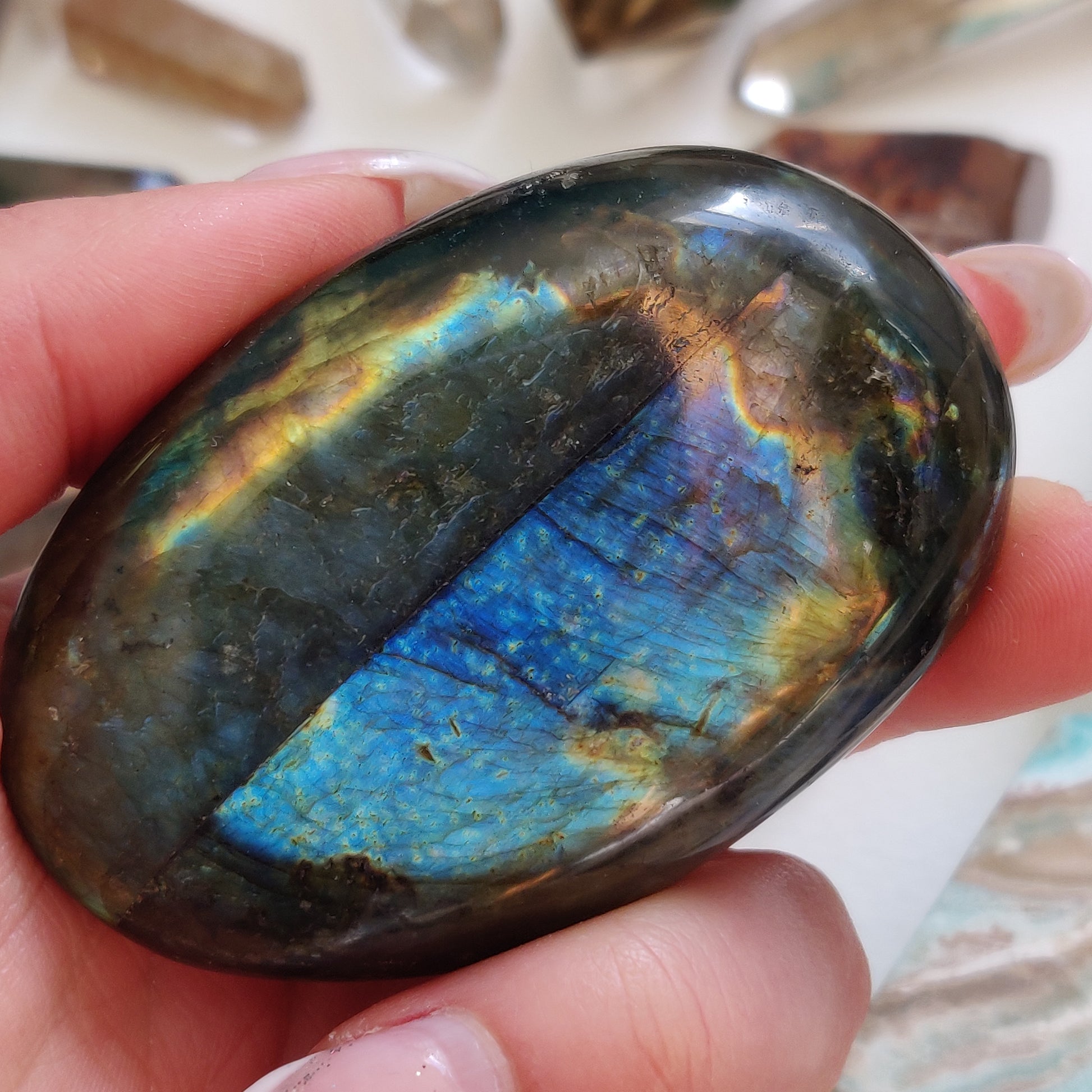 Labradorite Palm Stone (#189) - Simply Affinity