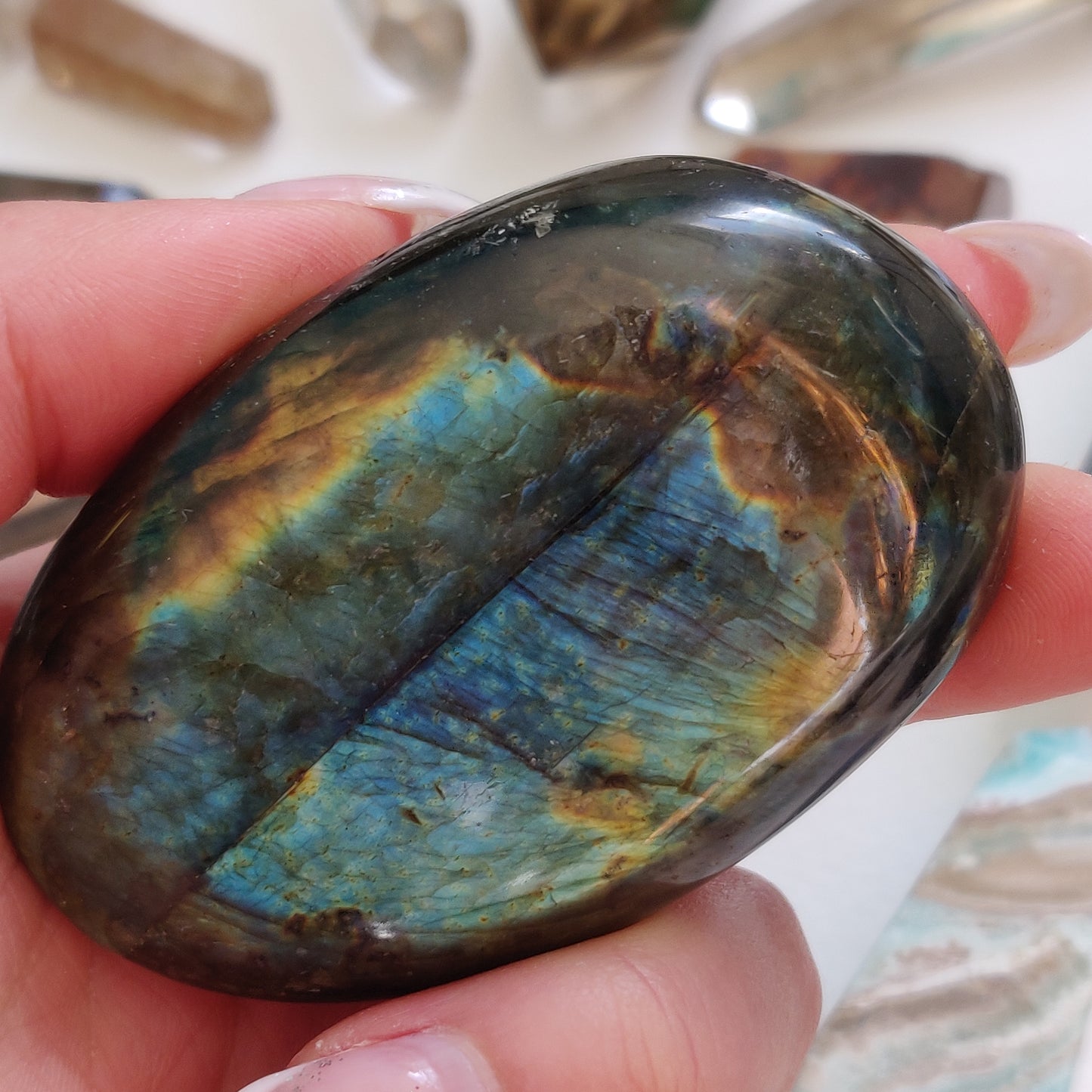 Labradorite Palm Stone (#189) - Simply Affinity