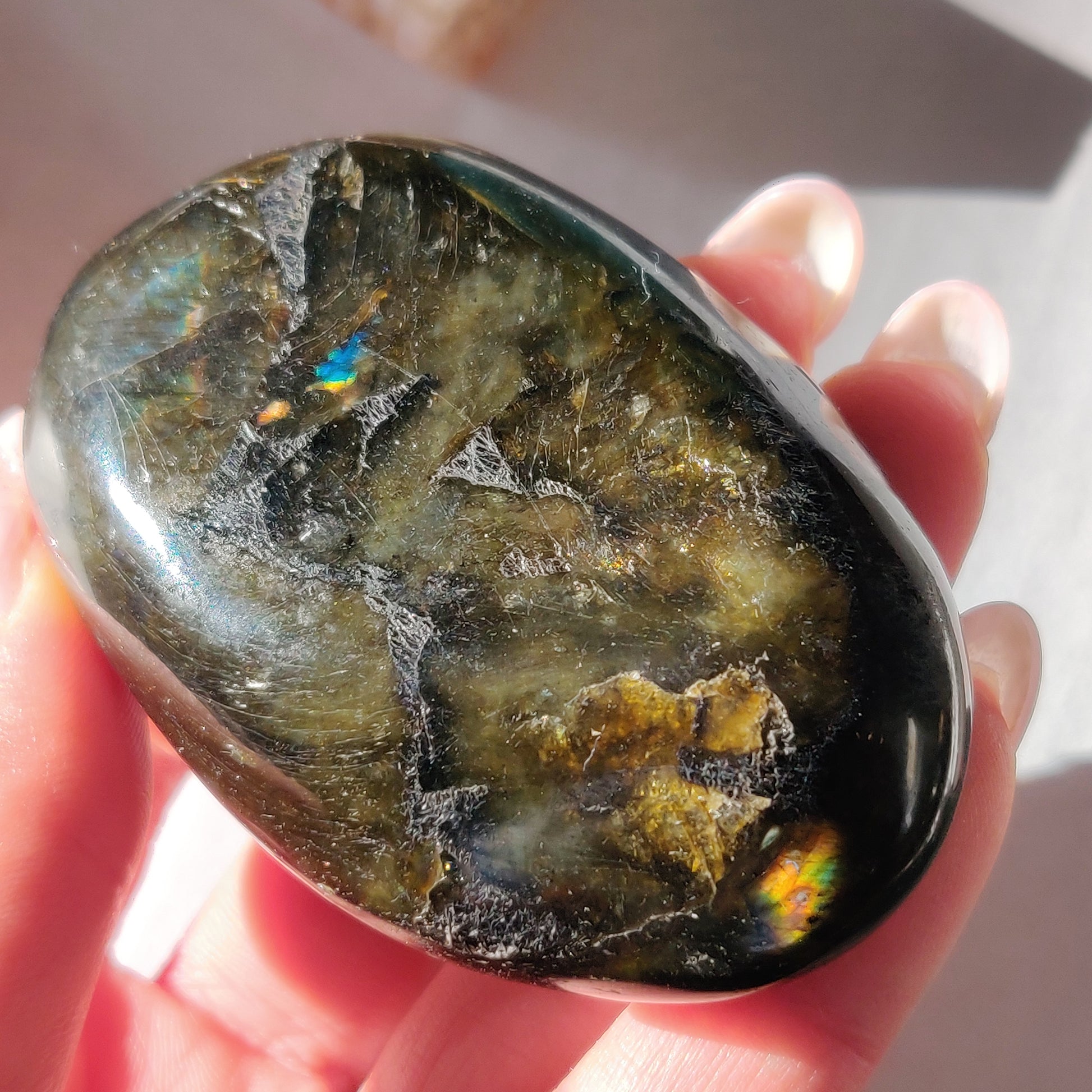 Labradorite Palm Stone (#189) - Simply Affinity