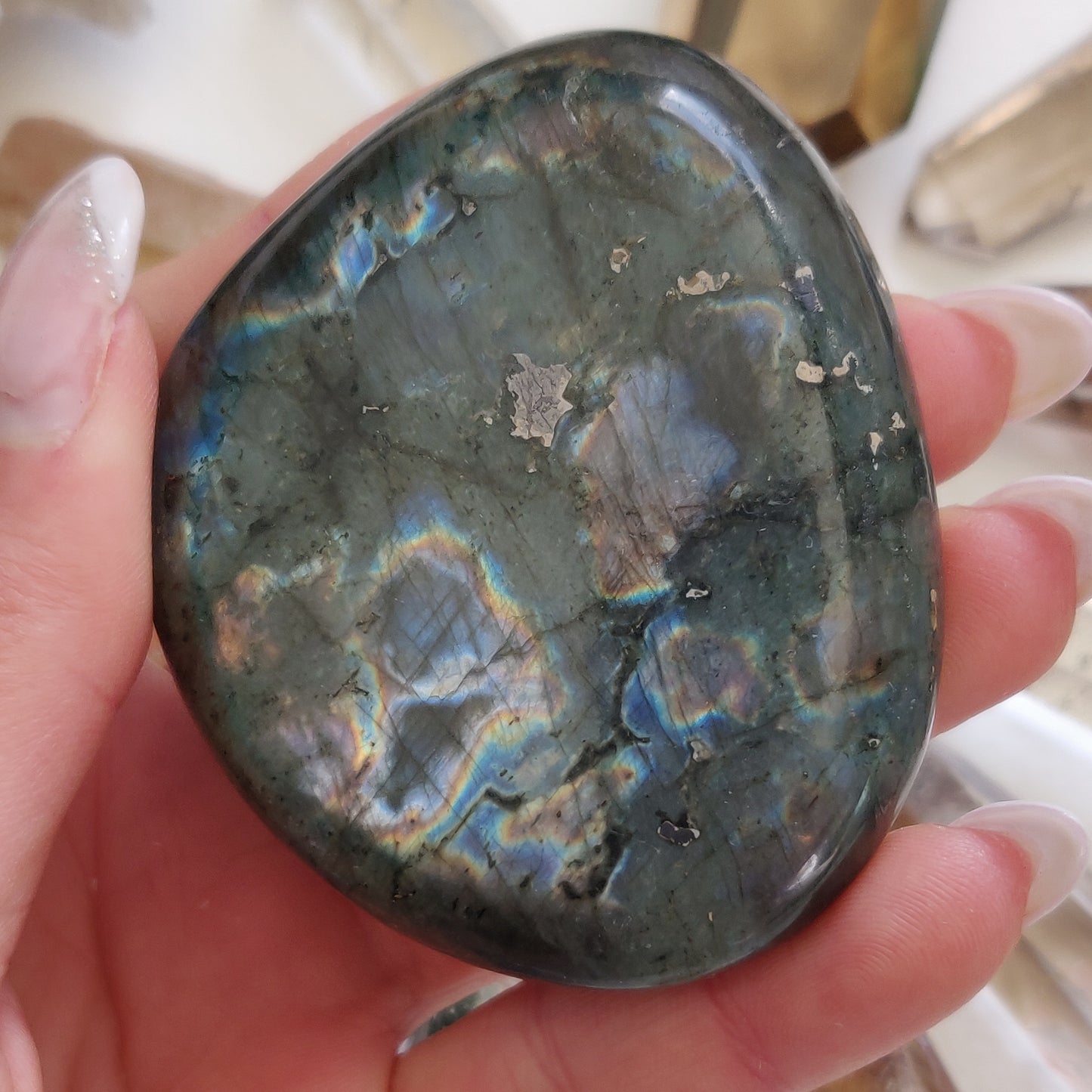 Labradorite Palm Stone (#215) - Simply Affinity