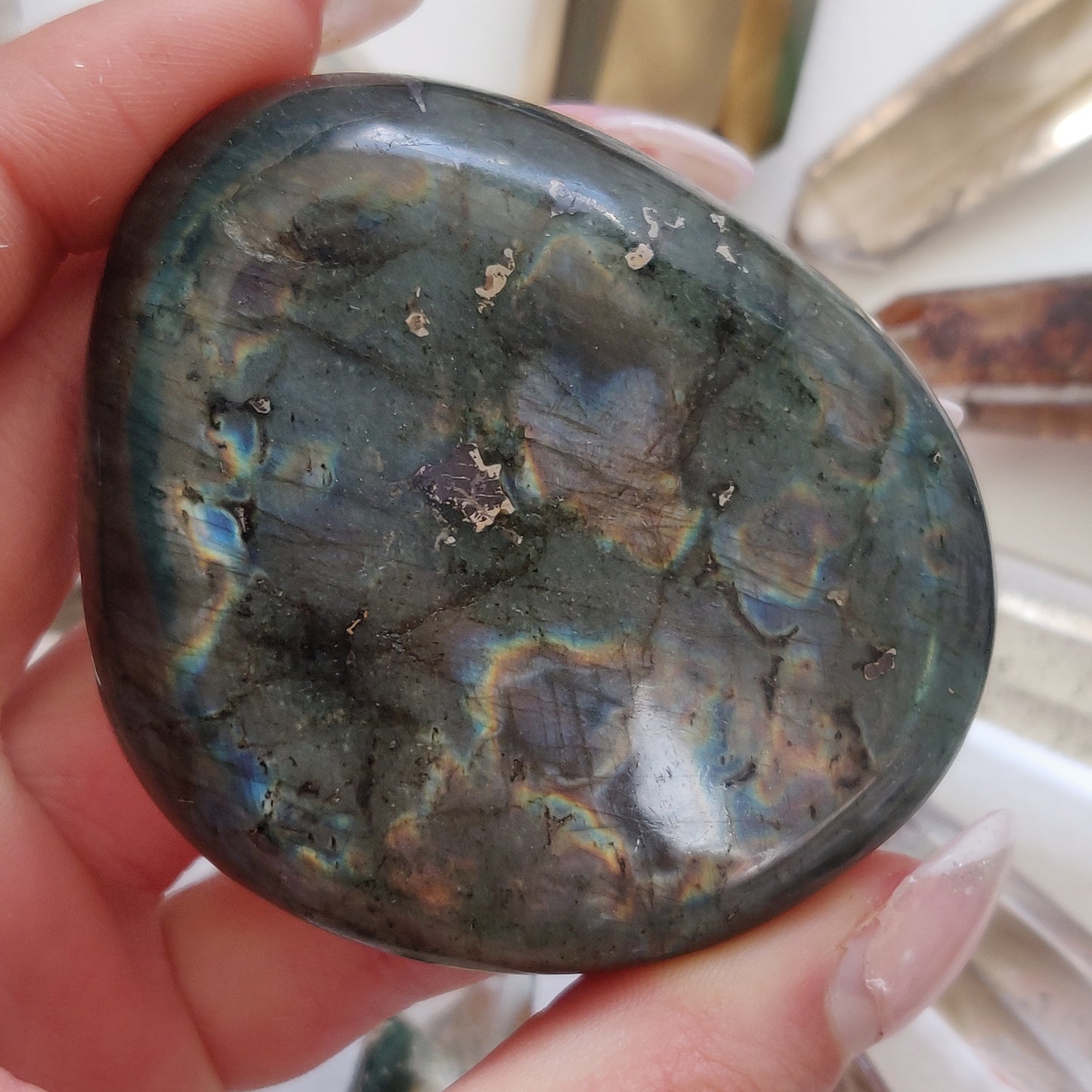 Labradorite Palm Stone (#215) - Simply Affinity