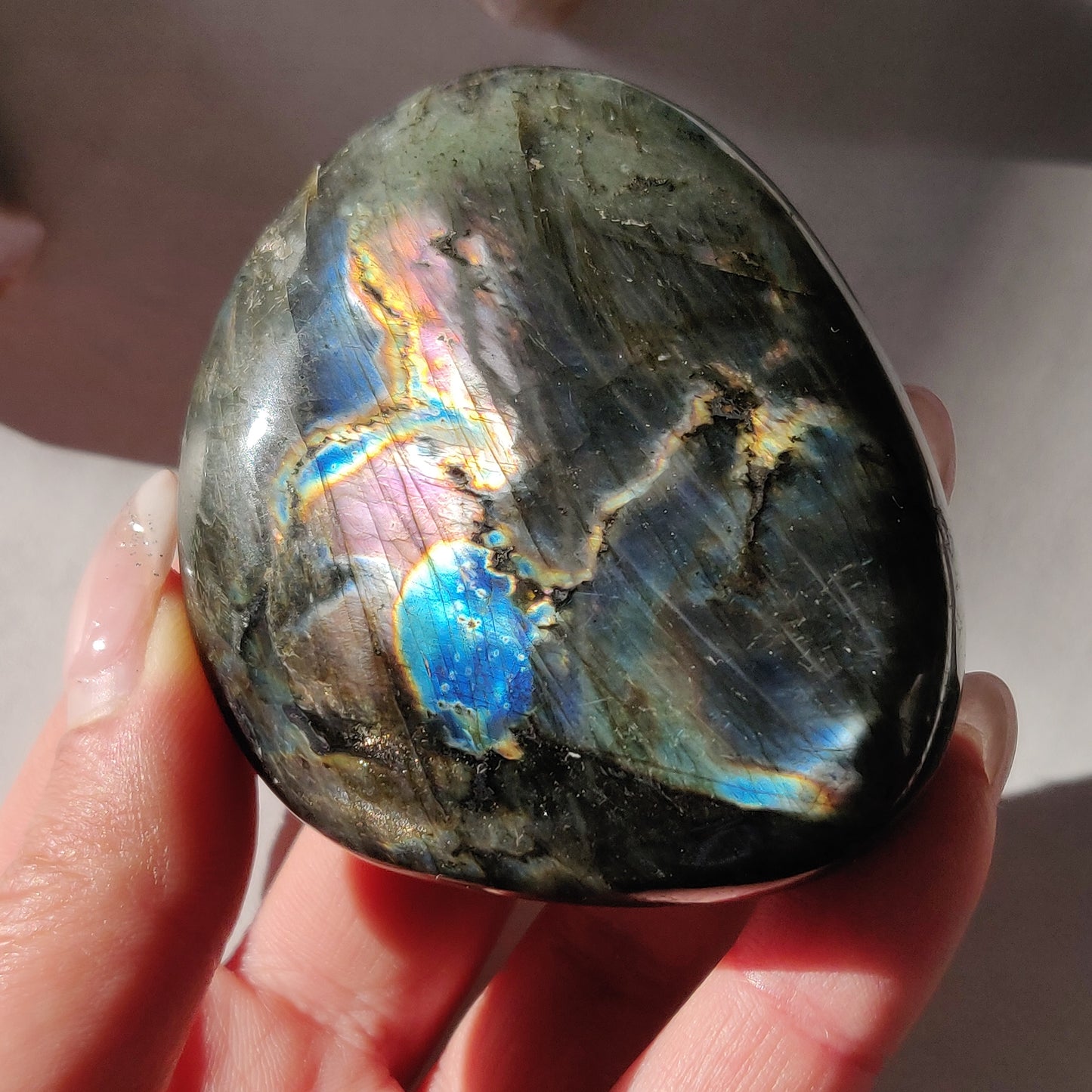 Labradorite Palm Stone (#215) - Simply Affinity