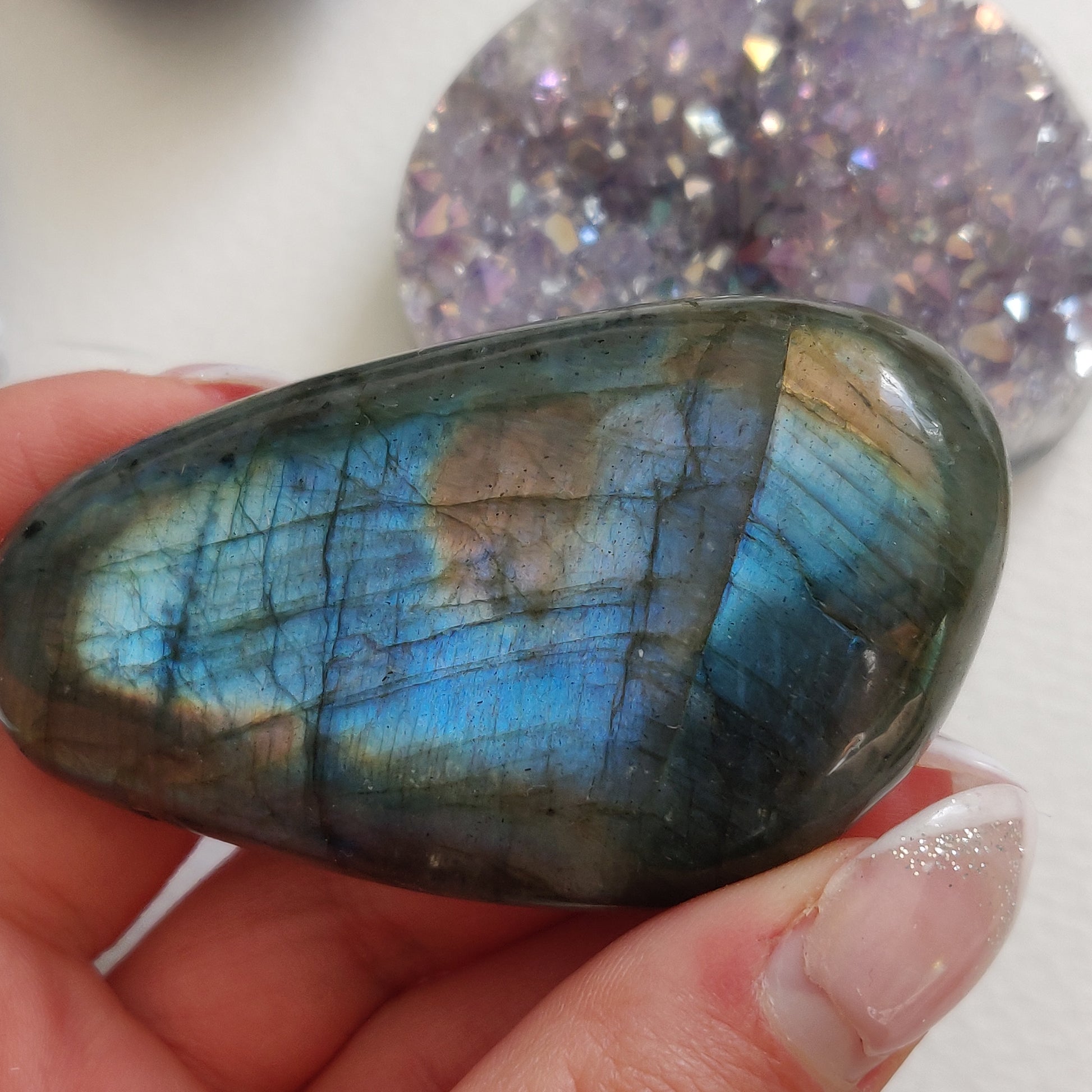 Labradorite Palm Stone (#222) - Simply Affinity