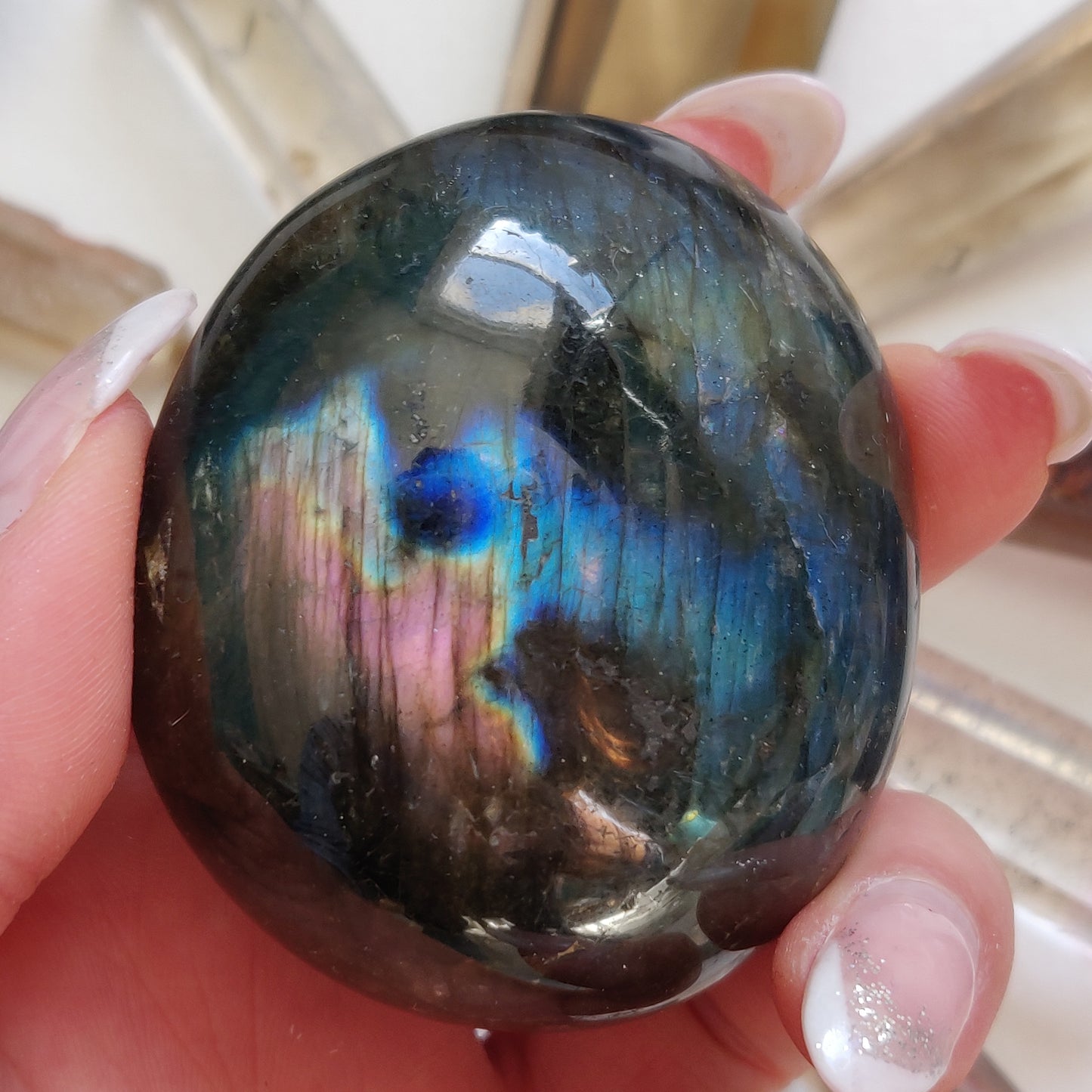 Labradorite Palm Stone (#240) - Simply Affinity