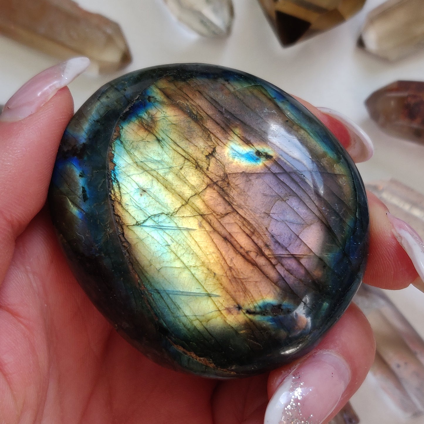 Labradorite Palm Stone (#248) - Simply Affinity