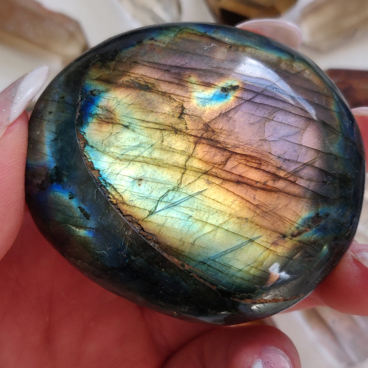 Labradorite Palm Stone (#248) - Simply Affinity