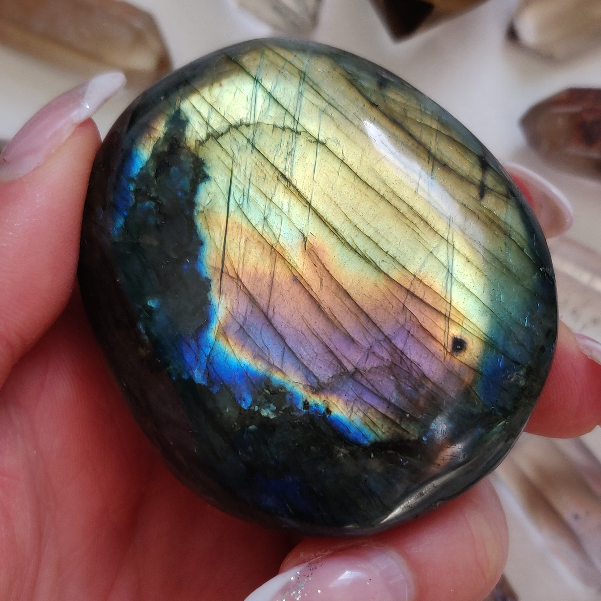 Labradorite Palm Stone (#248) - Simply Affinity