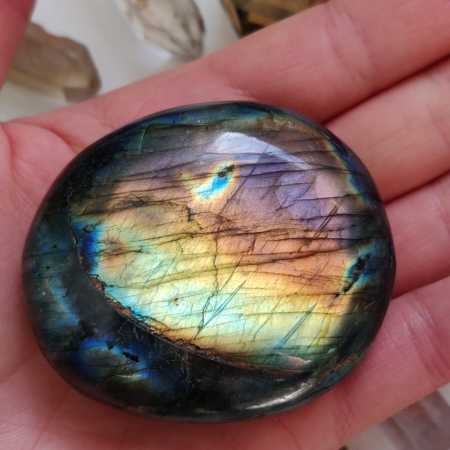 Labradorite Palm Stone (#248) - Simply Affinity