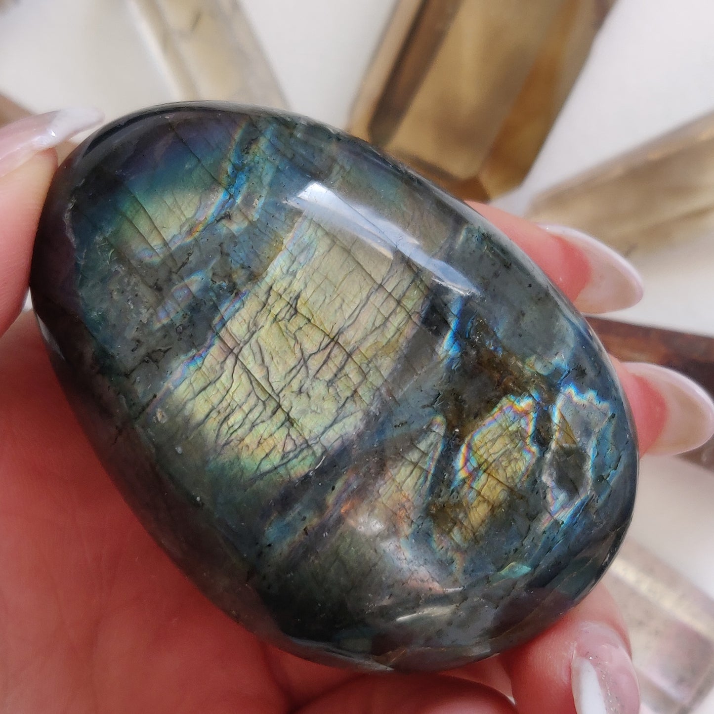 Labradorite Palm Stone (#267) - Simply Affinity