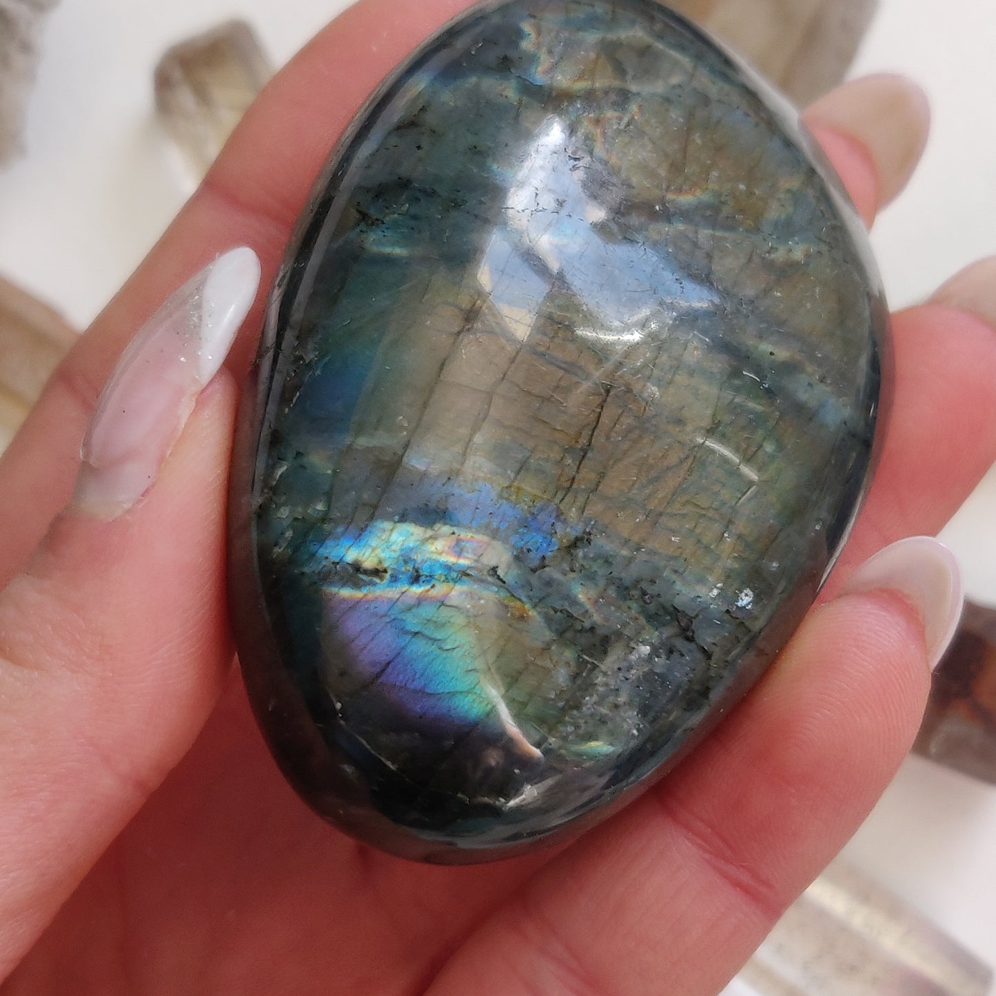 Labradorite Palm Stone (#267) - Simply Affinity