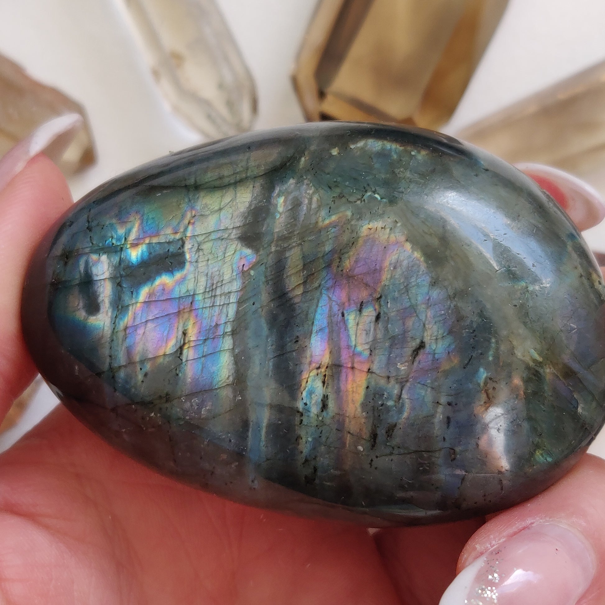 Labradorite Palm Stone (#267) - Simply Affinity