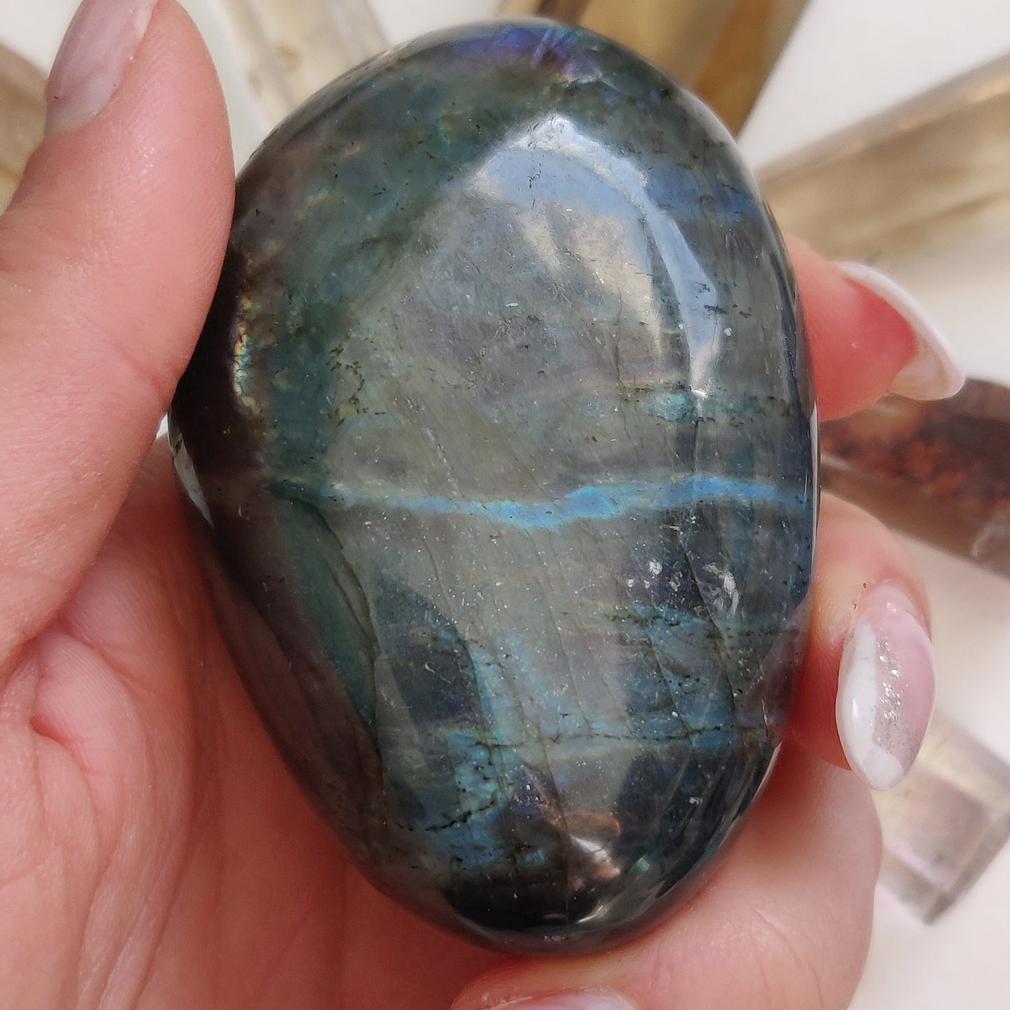 Labradorite Palm Stone (#267) - Simply Affinity
