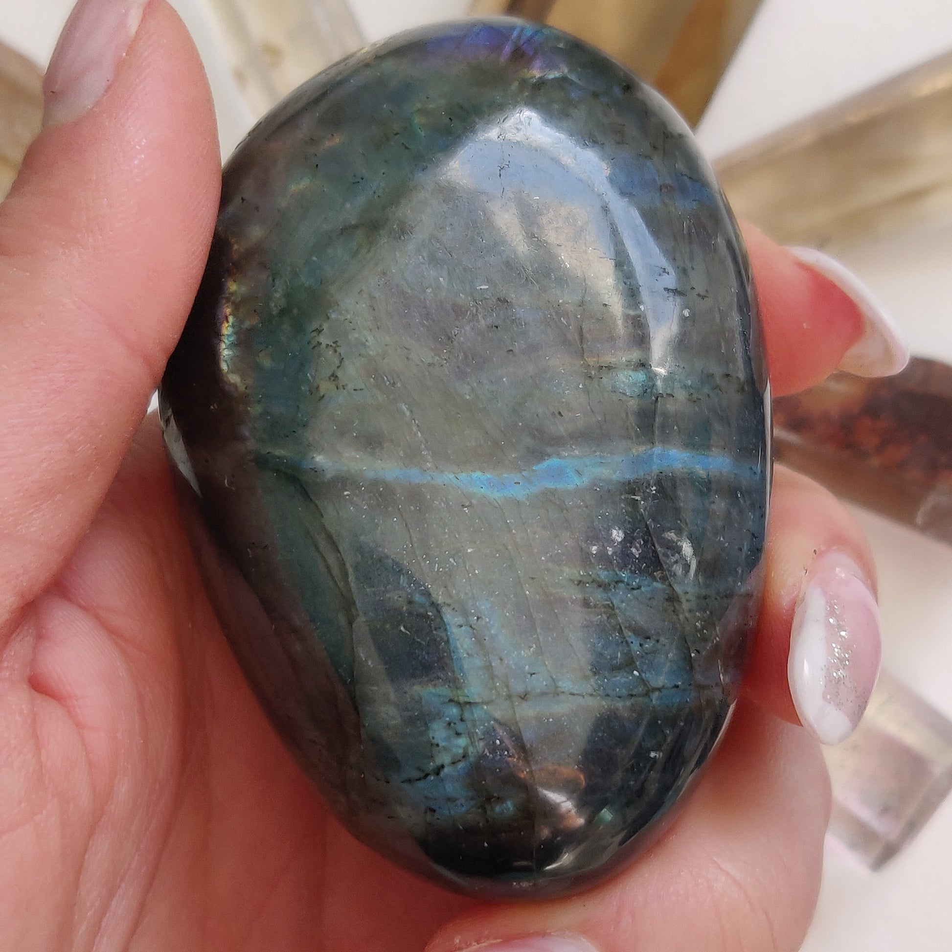 Labradorite Palm Stone (#267) - Simply Affinity