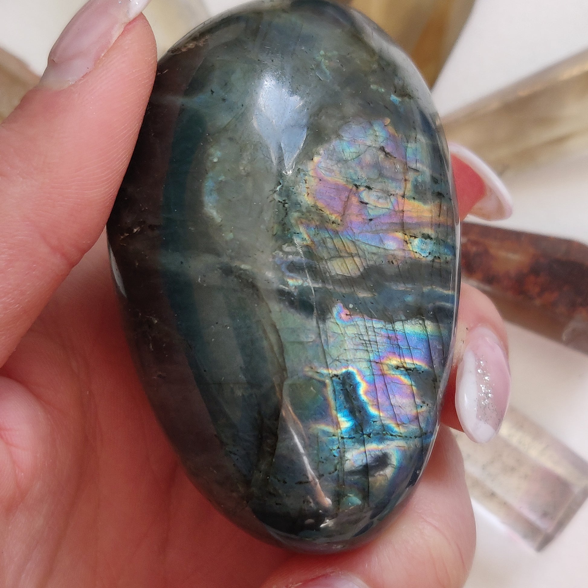 Labradorite Palm Stone (#267) - Simply Affinity